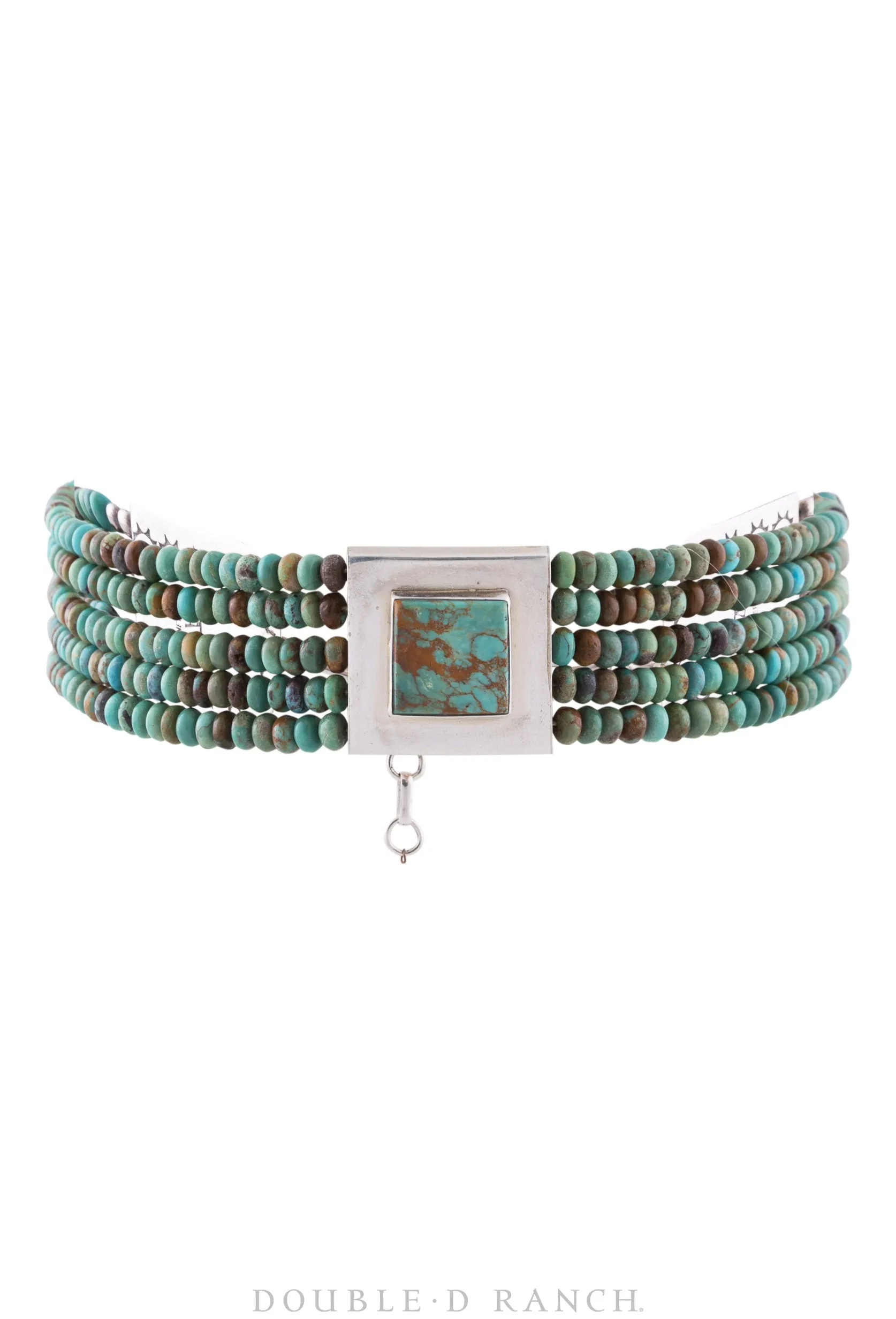 Necklace, Choker, Turquoise, 5 Strands, Hallmark, Vintage, Estate, 1550