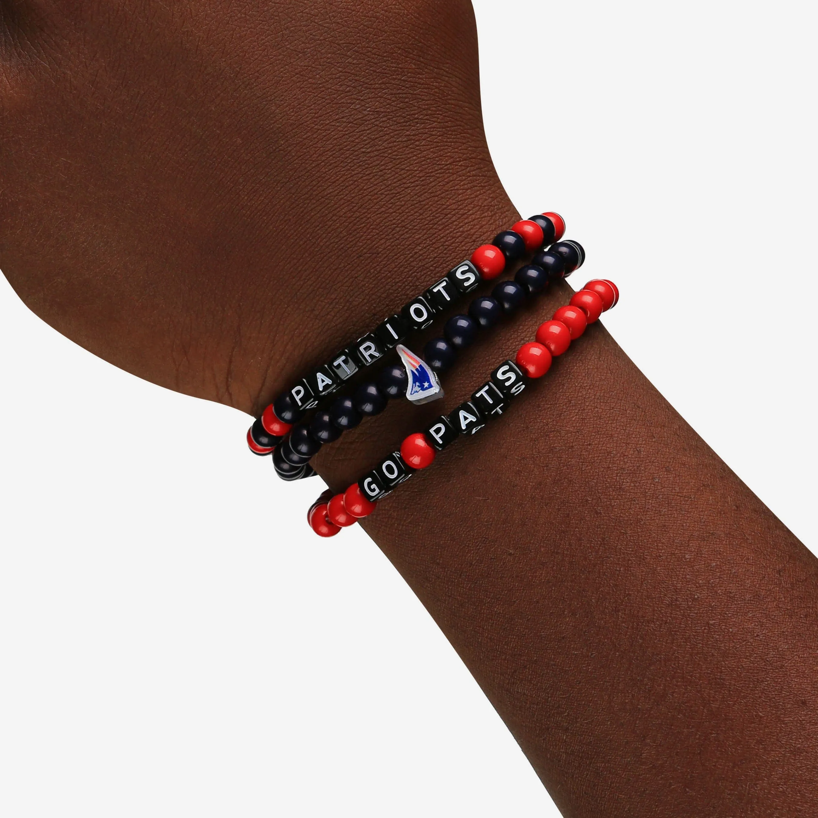 New England Patriots 3 Pack Beaded Friendship Bracelet