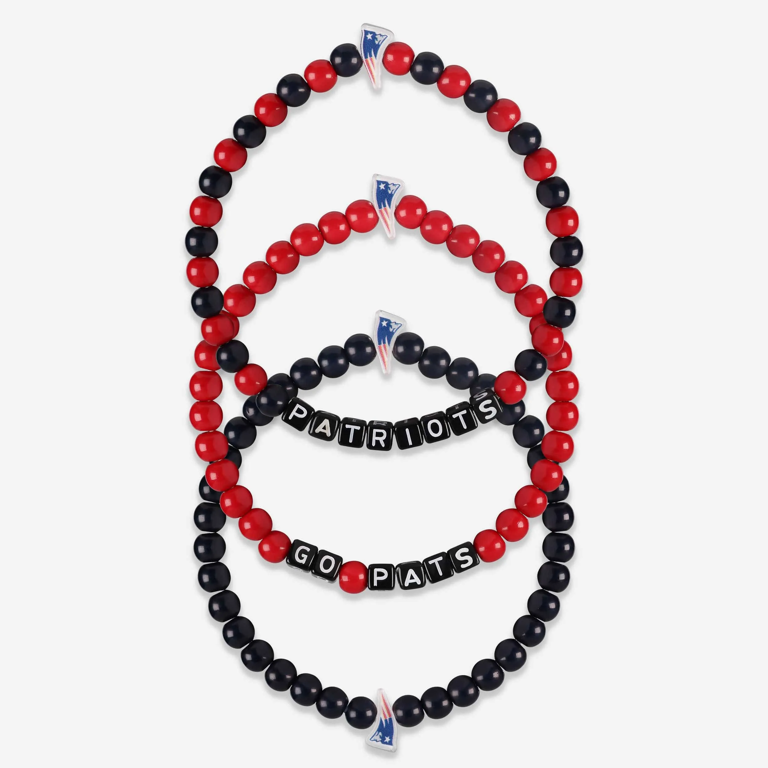 New England Patriots 3 Pack Beaded Friendship Bracelet