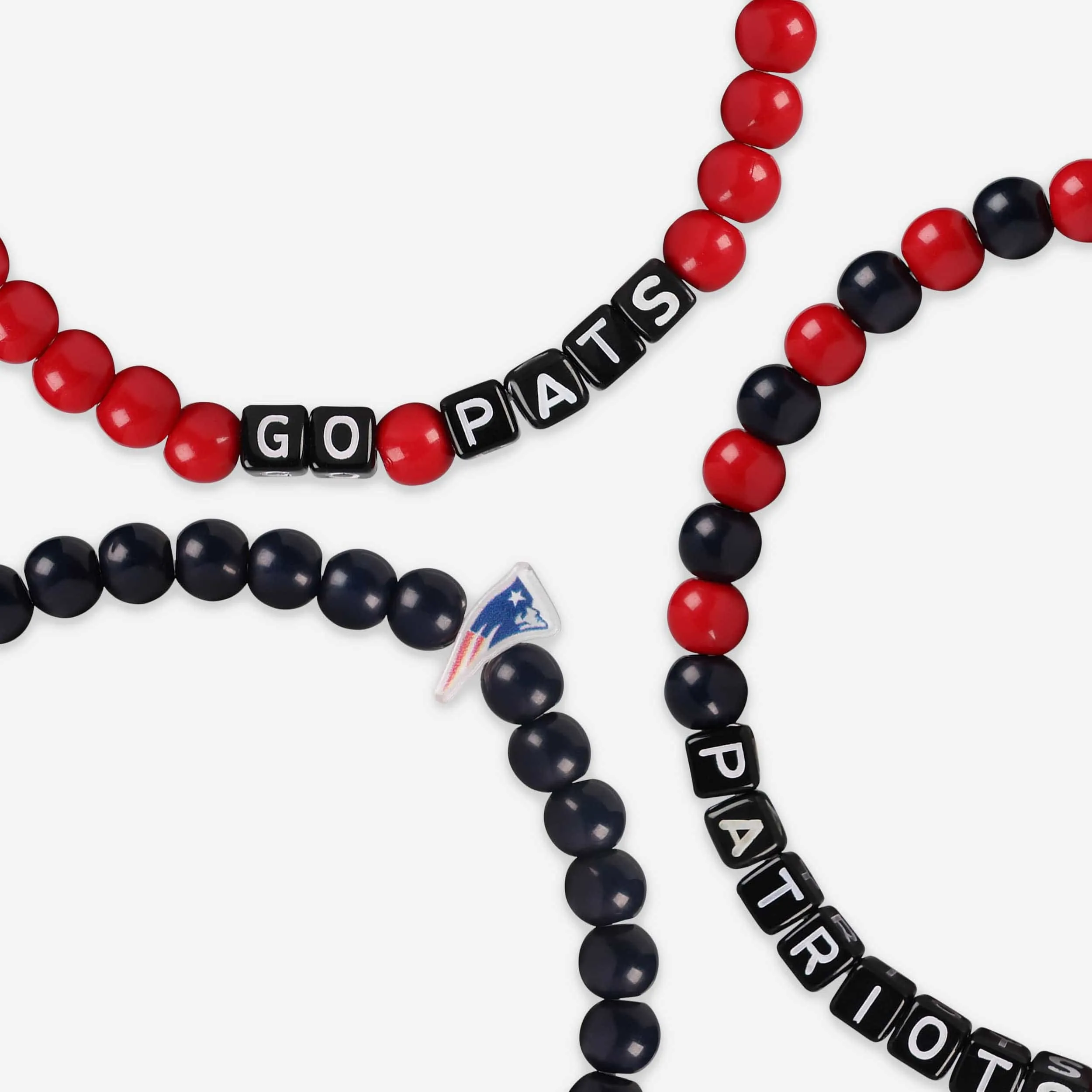 New England Patriots 3 Pack Beaded Friendship Bracelet