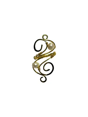 NIS Designs- Wired Pearl Ring