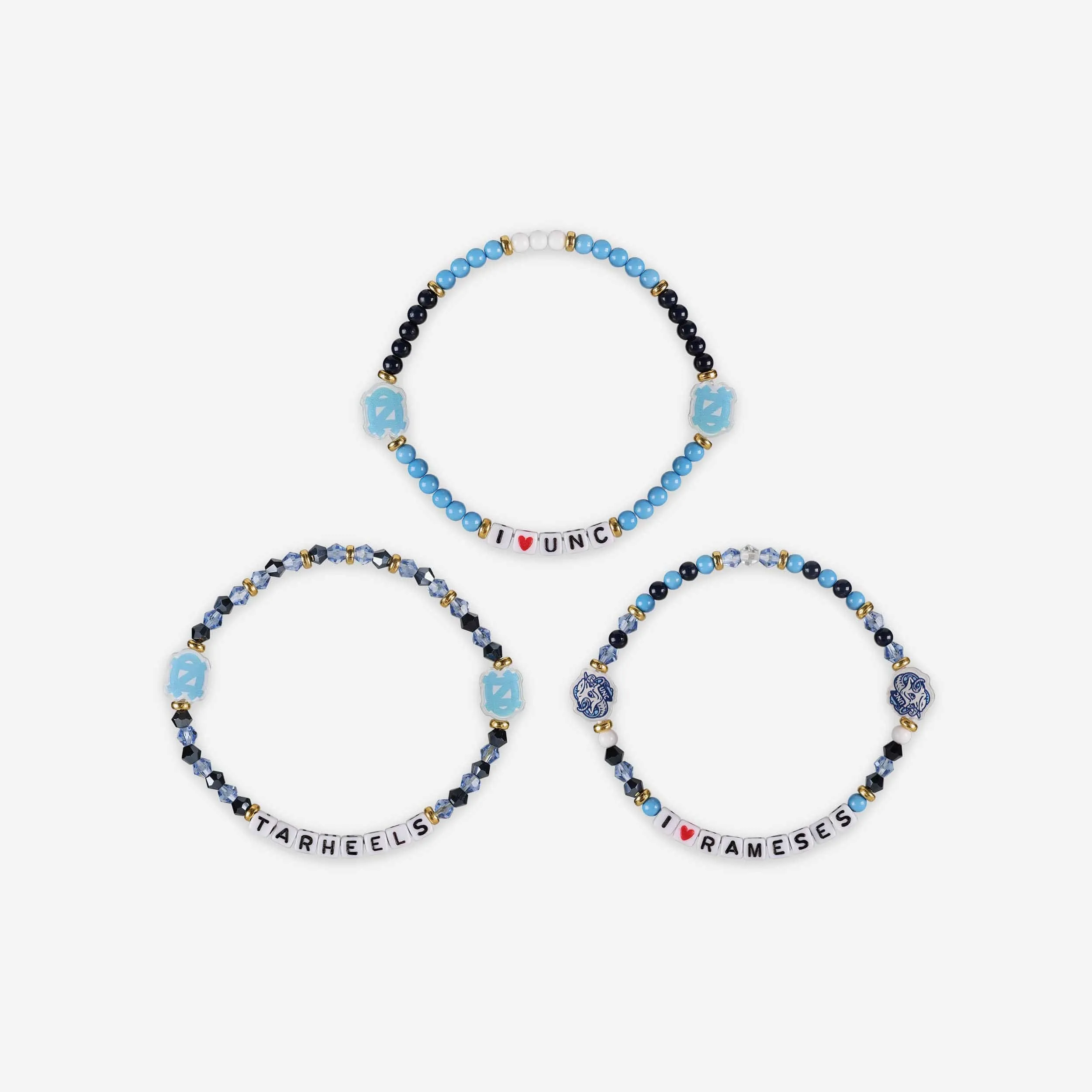 North Carolina Tar Heels 3 Pack Friendship Bracelet