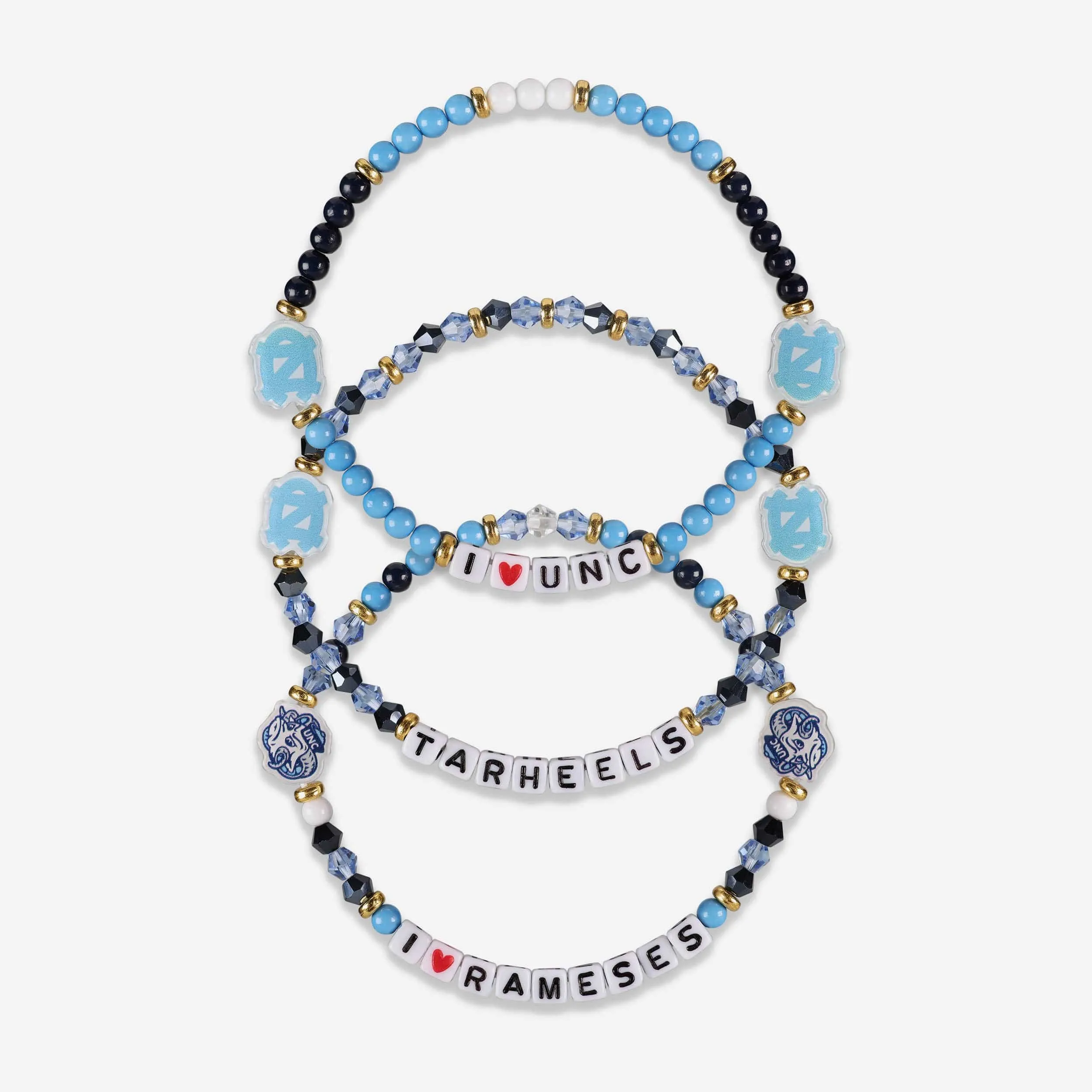 North Carolina Tar Heels 3 Pack Friendship Bracelet