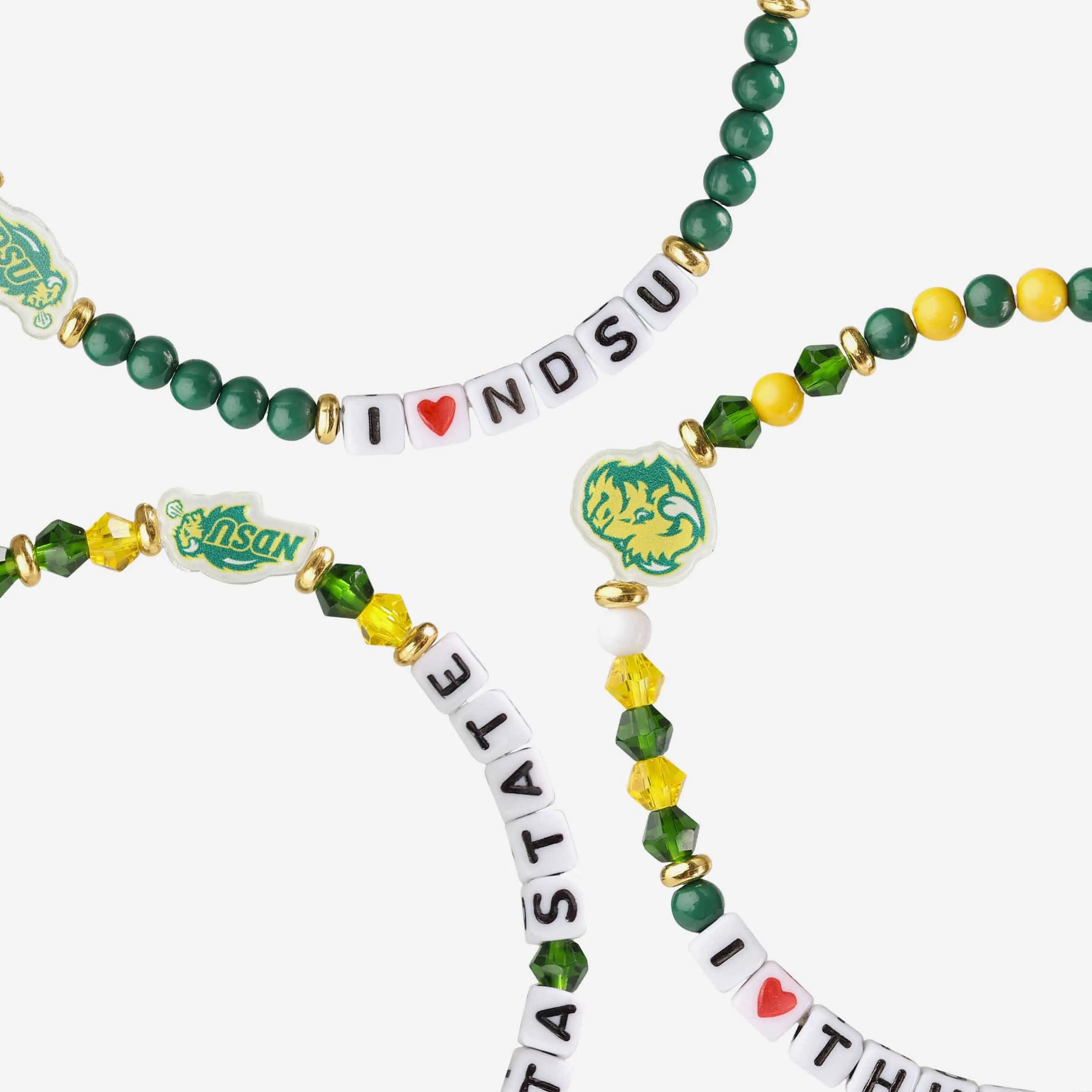 North Dakota State Bison 3 Pack Friendship Bracelet