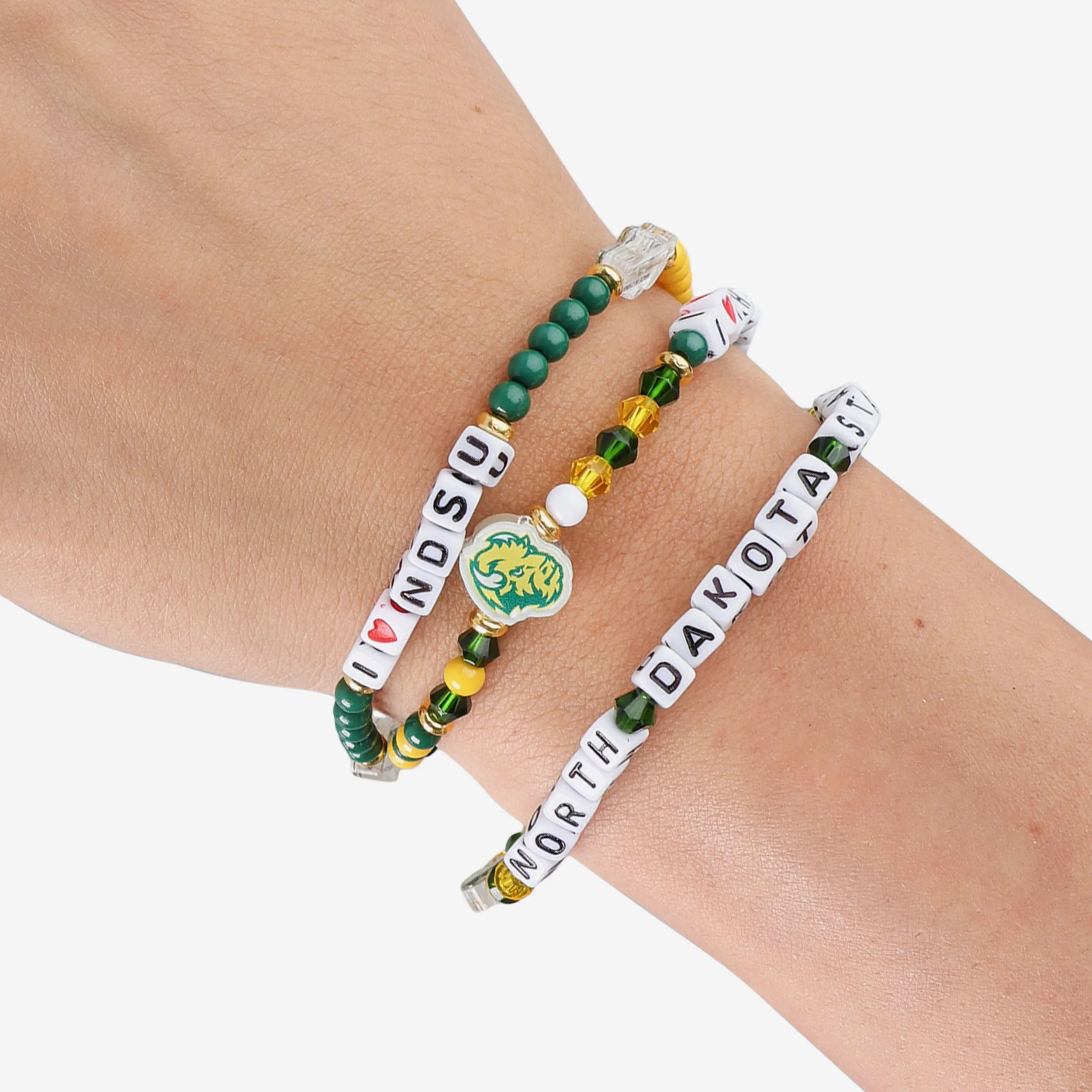 North Dakota State Bison 3 Pack Friendship Bracelet