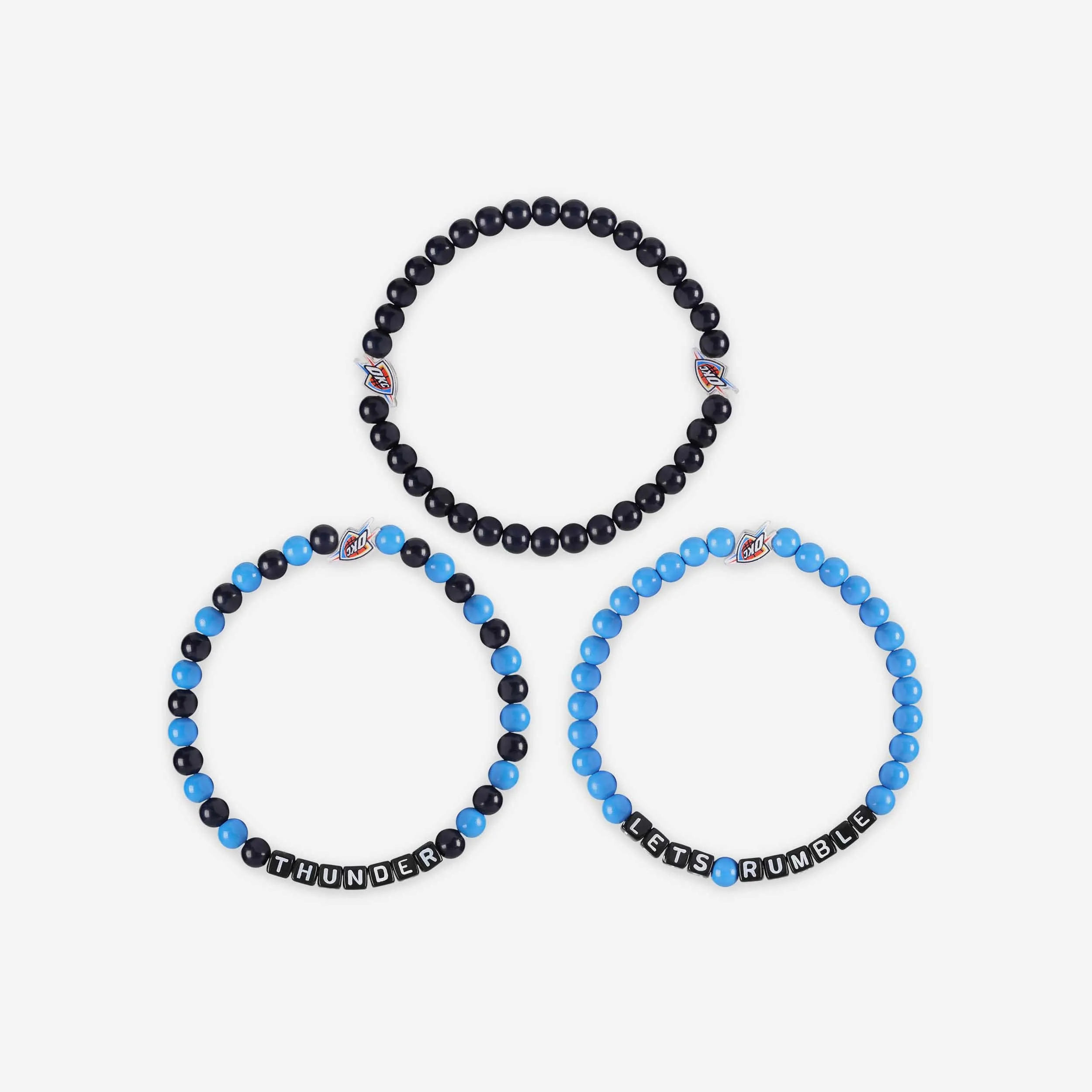 Oklahoma City Thunder 3 Pack Beaded Friendship Bracelet