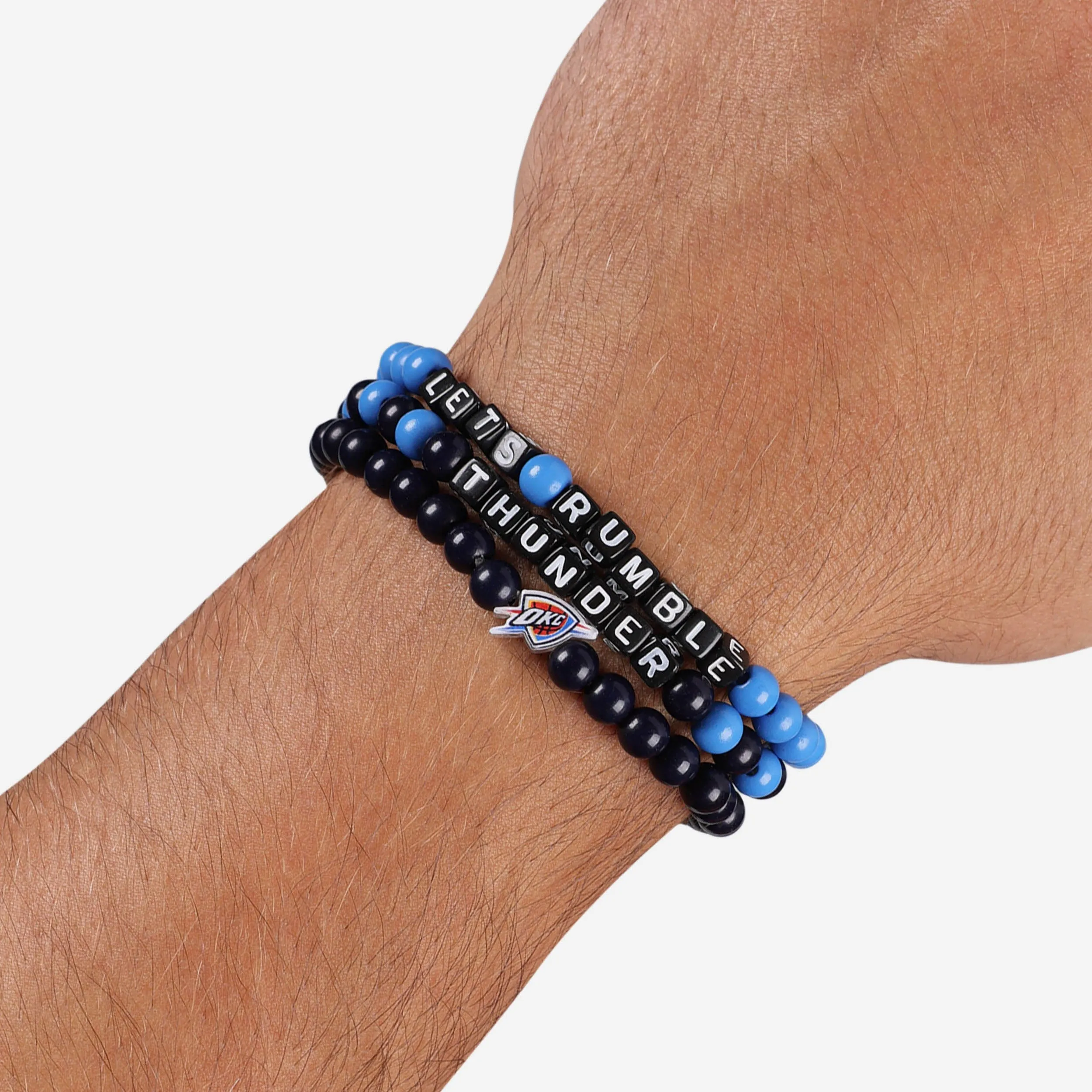 Oklahoma City Thunder 3 Pack Beaded Friendship Bracelet
