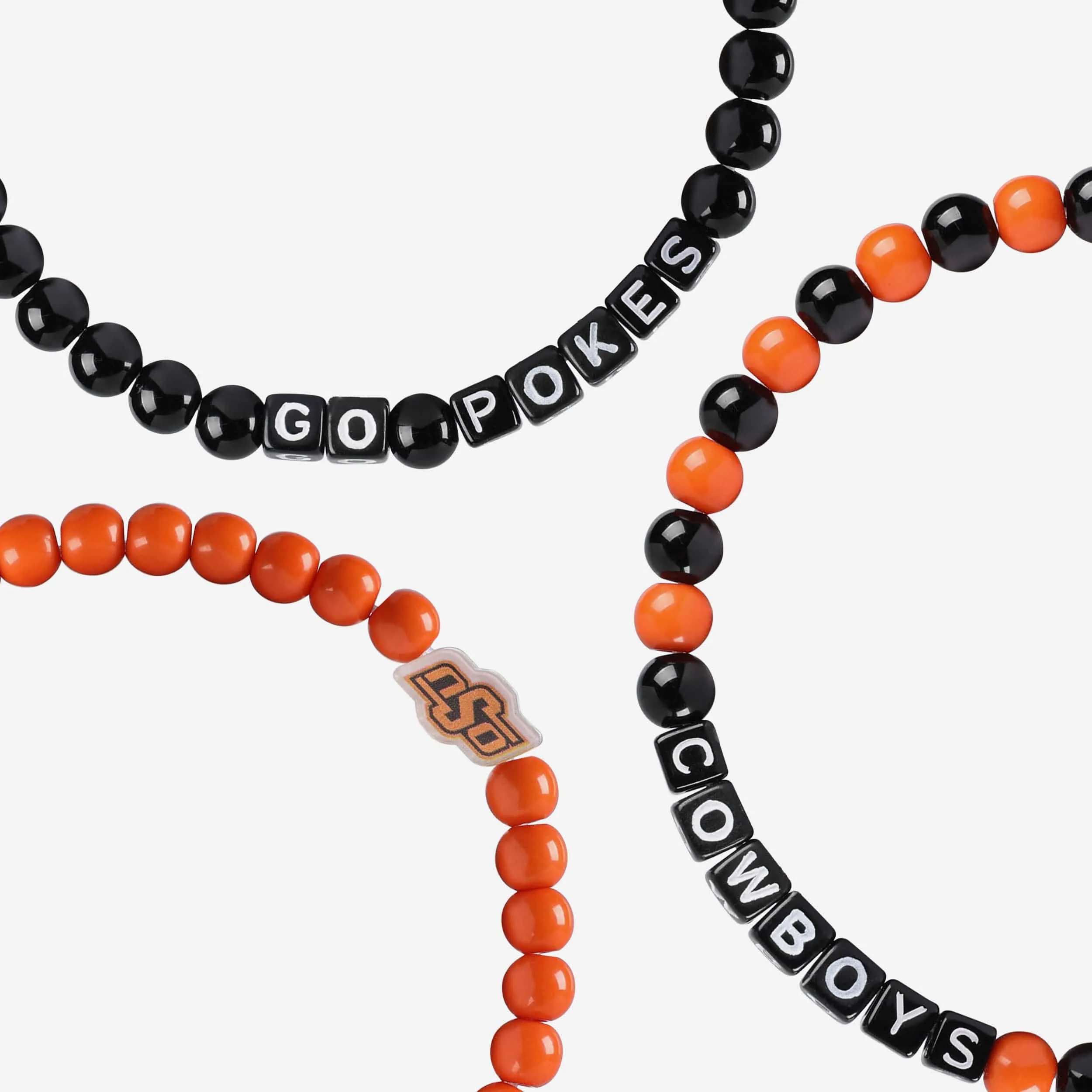 Oklahoma State Cowboys 3 Pack Beaded Friendship Bracelet