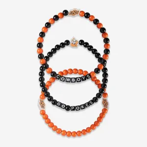Oklahoma State Cowboys 3 Pack Beaded Friendship Bracelet
