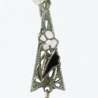 Onyx & Enamel 1920s Drop Earrings