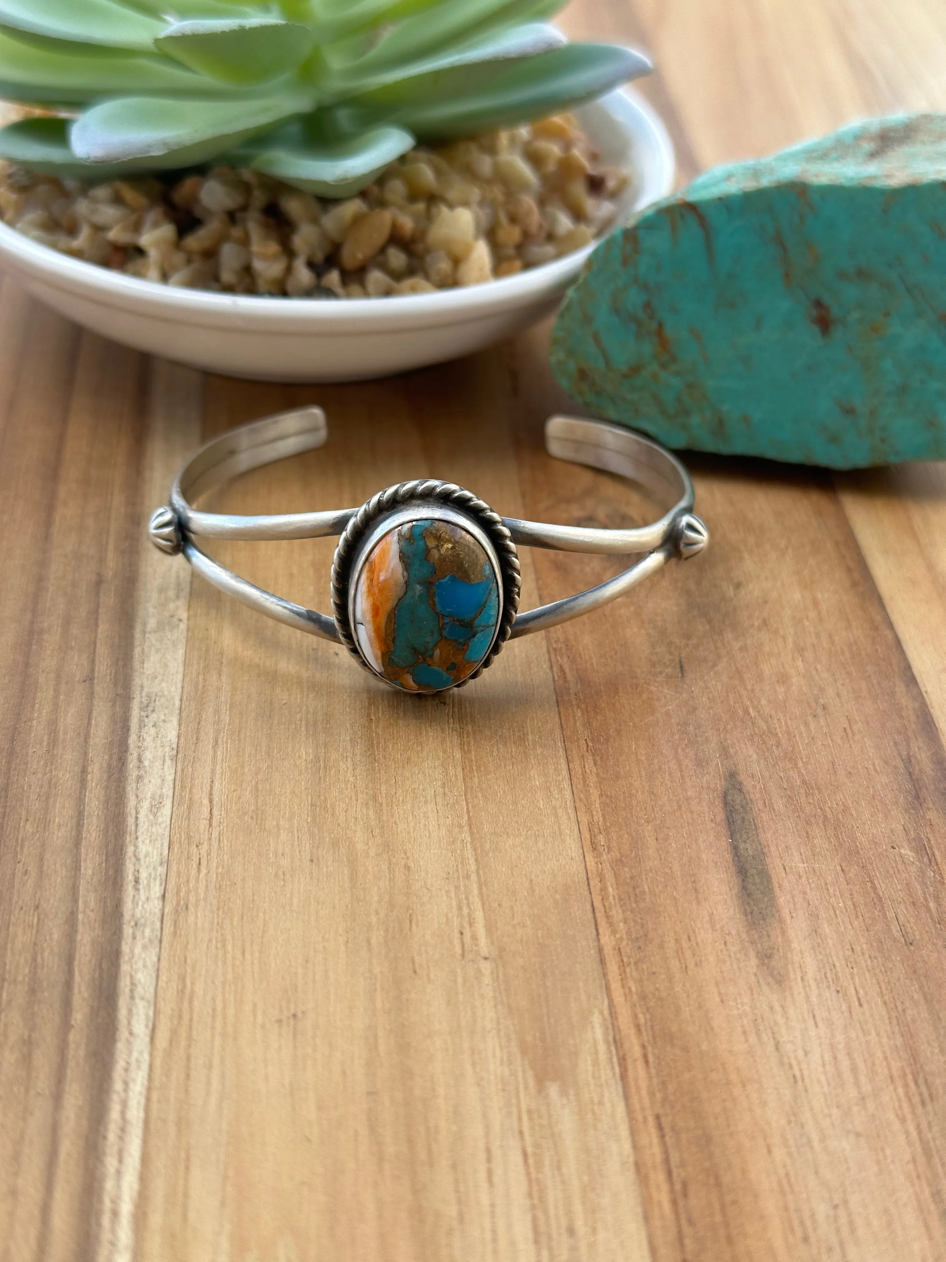 Orange Krush Single Stone Cuff