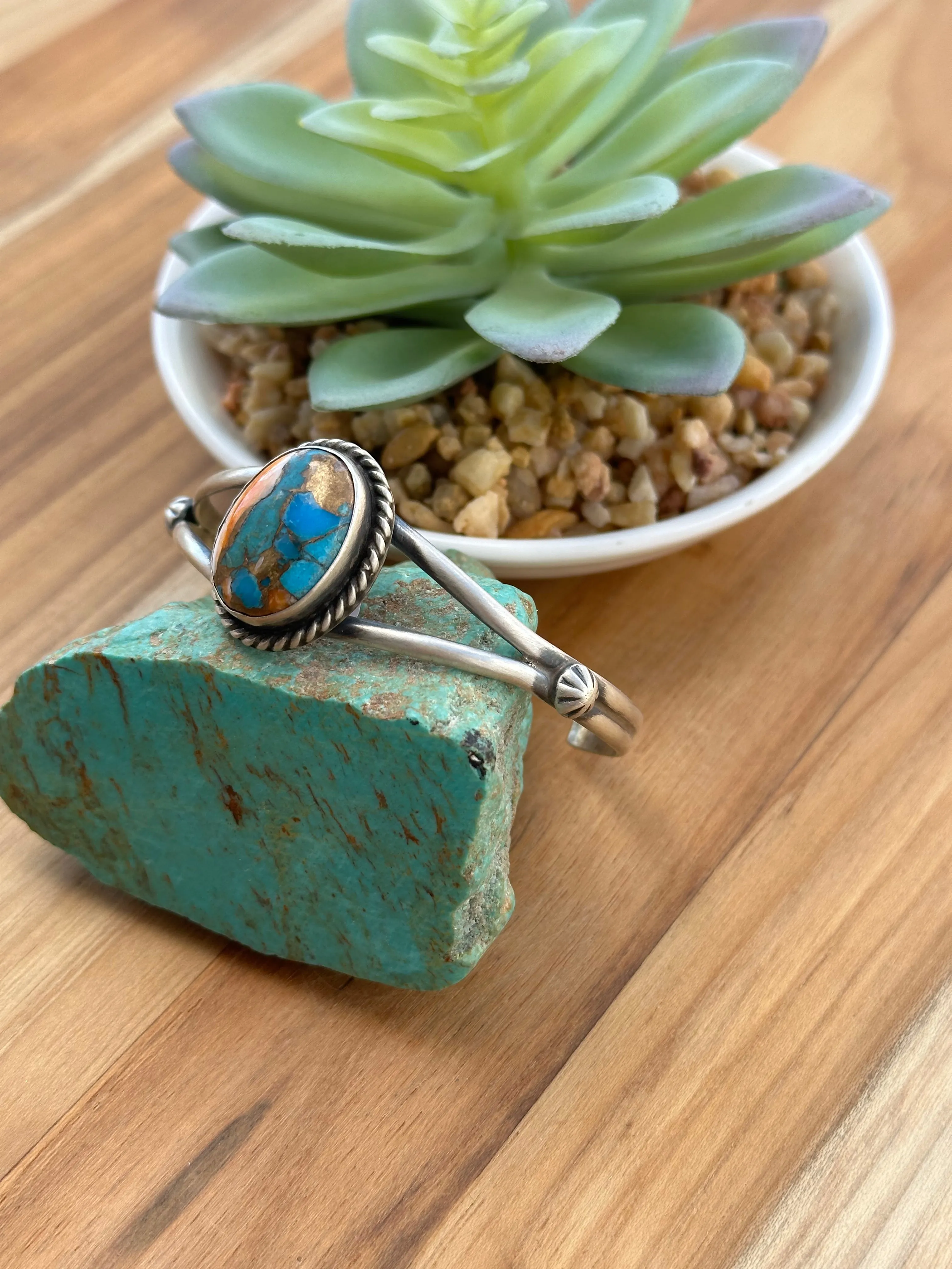 Orange Krush Single Stone Cuff