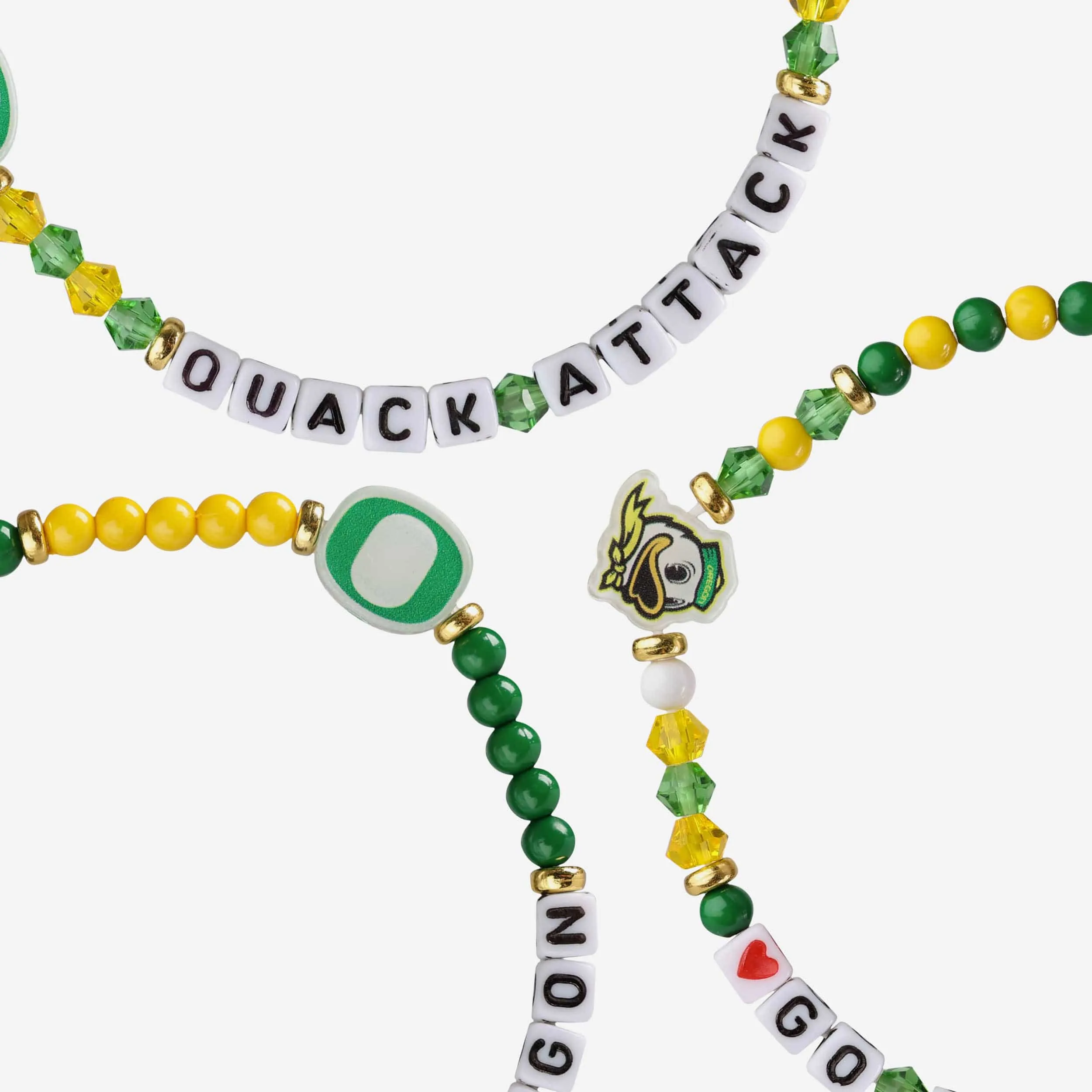 Oregon Ducks 3 Pack Friendship Bracelet