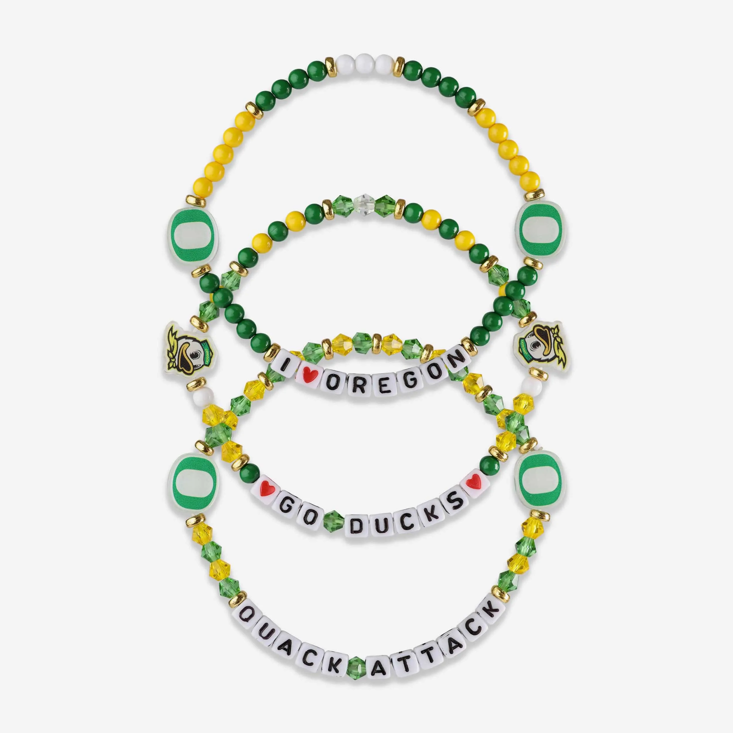 Oregon Ducks 3 Pack Friendship Bracelet