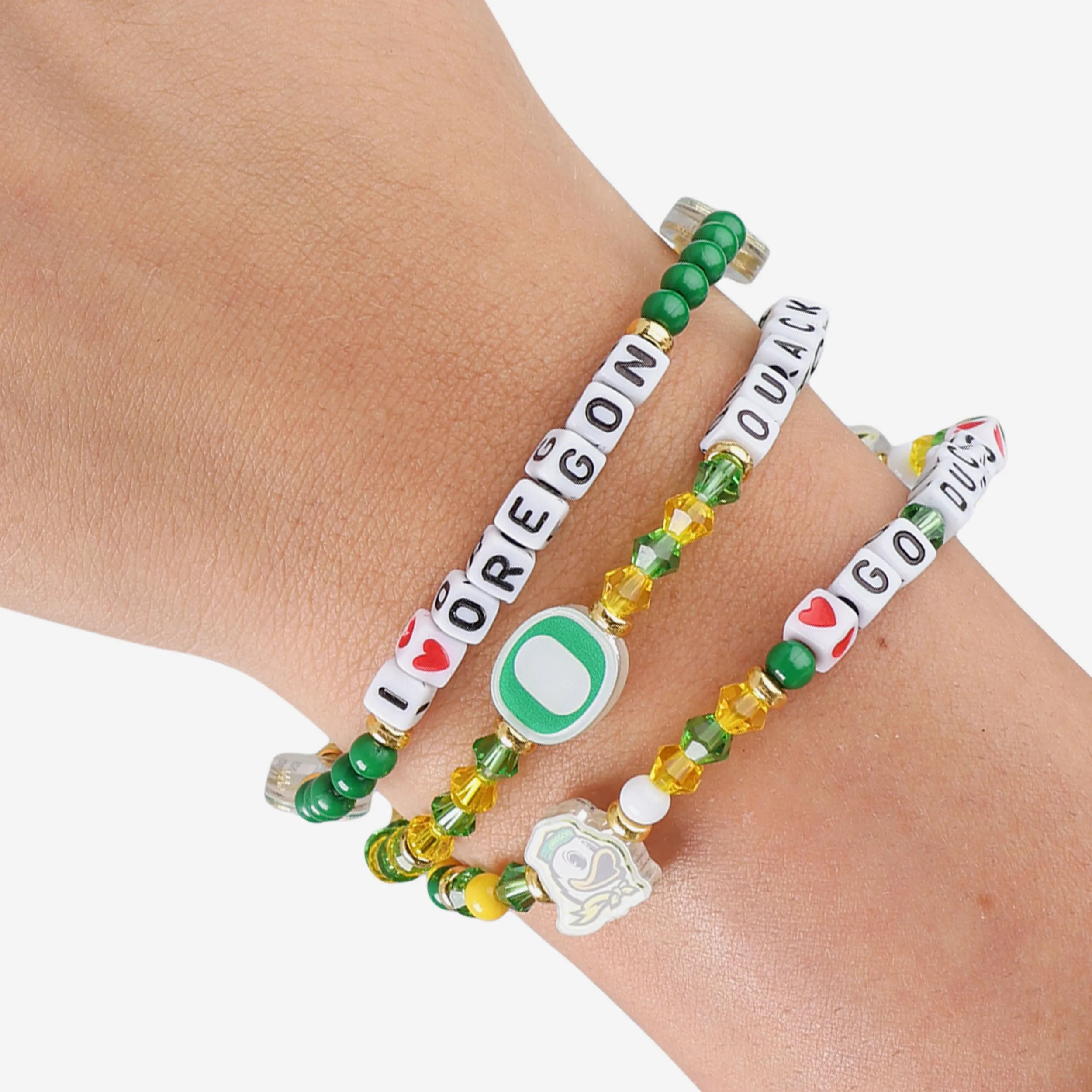 Oregon Ducks 3 Pack Friendship Bracelet