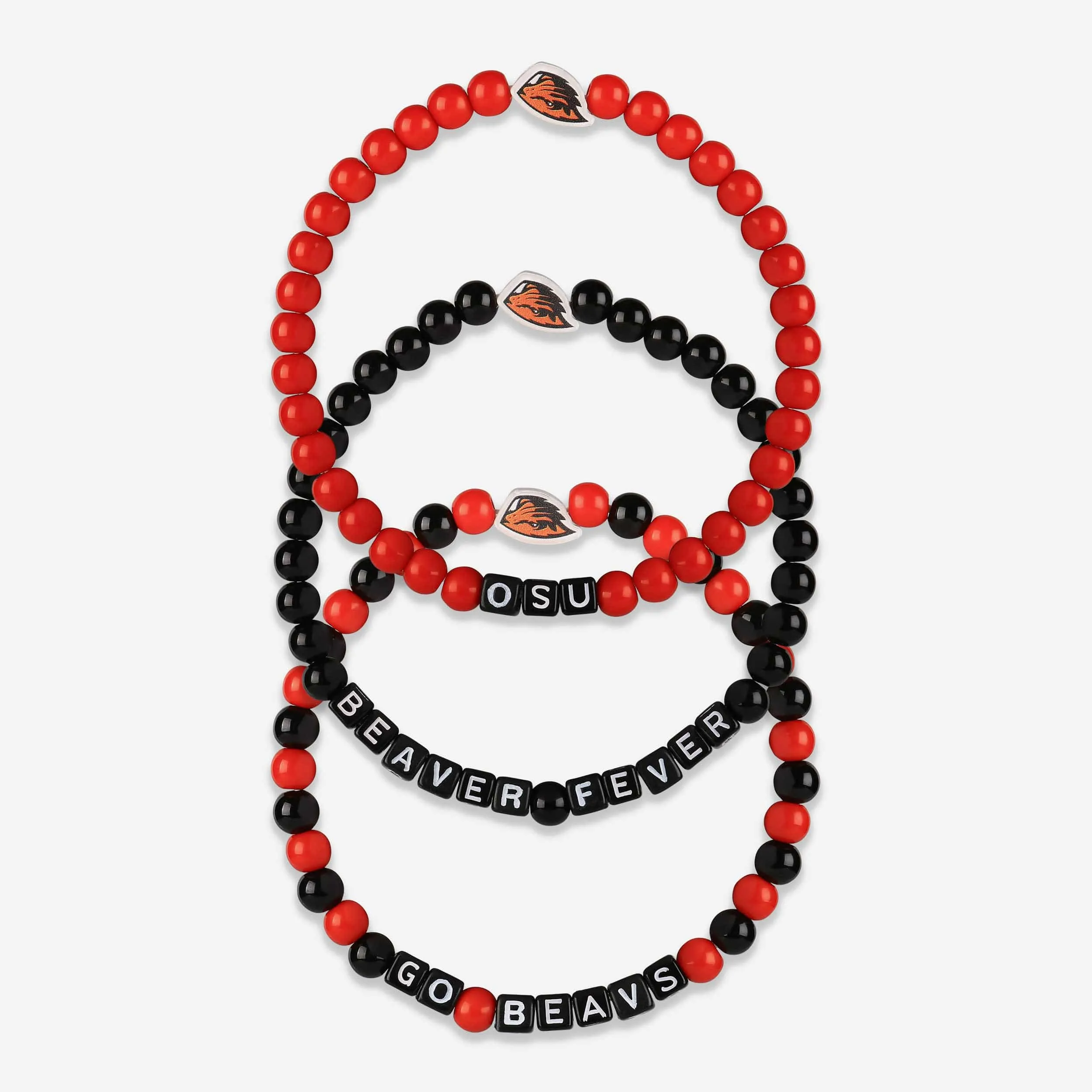 Oregon State Beavers 3 Pack Beaded Friendship Bracelet