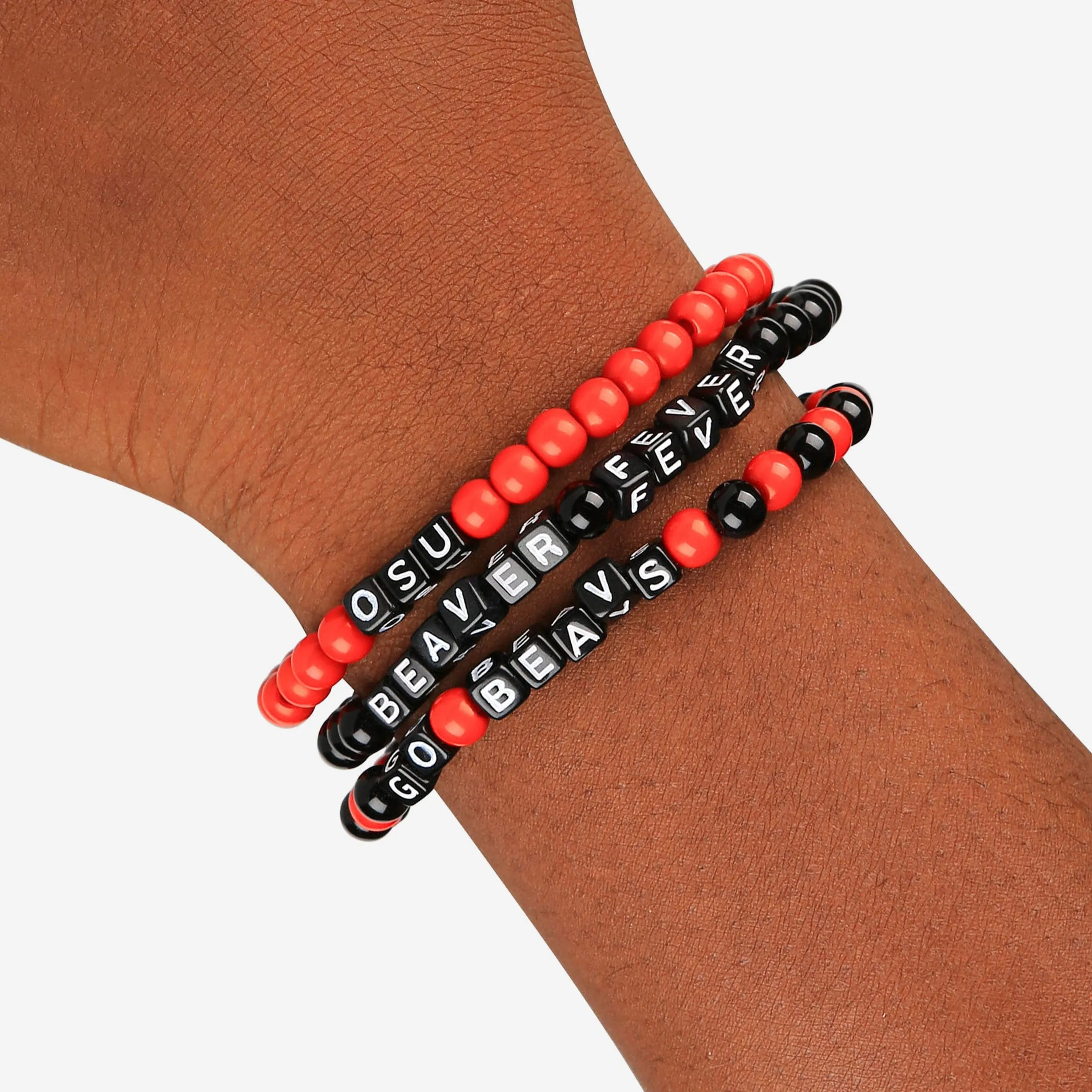 Oregon State Beavers 3 Pack Beaded Friendship Bracelet