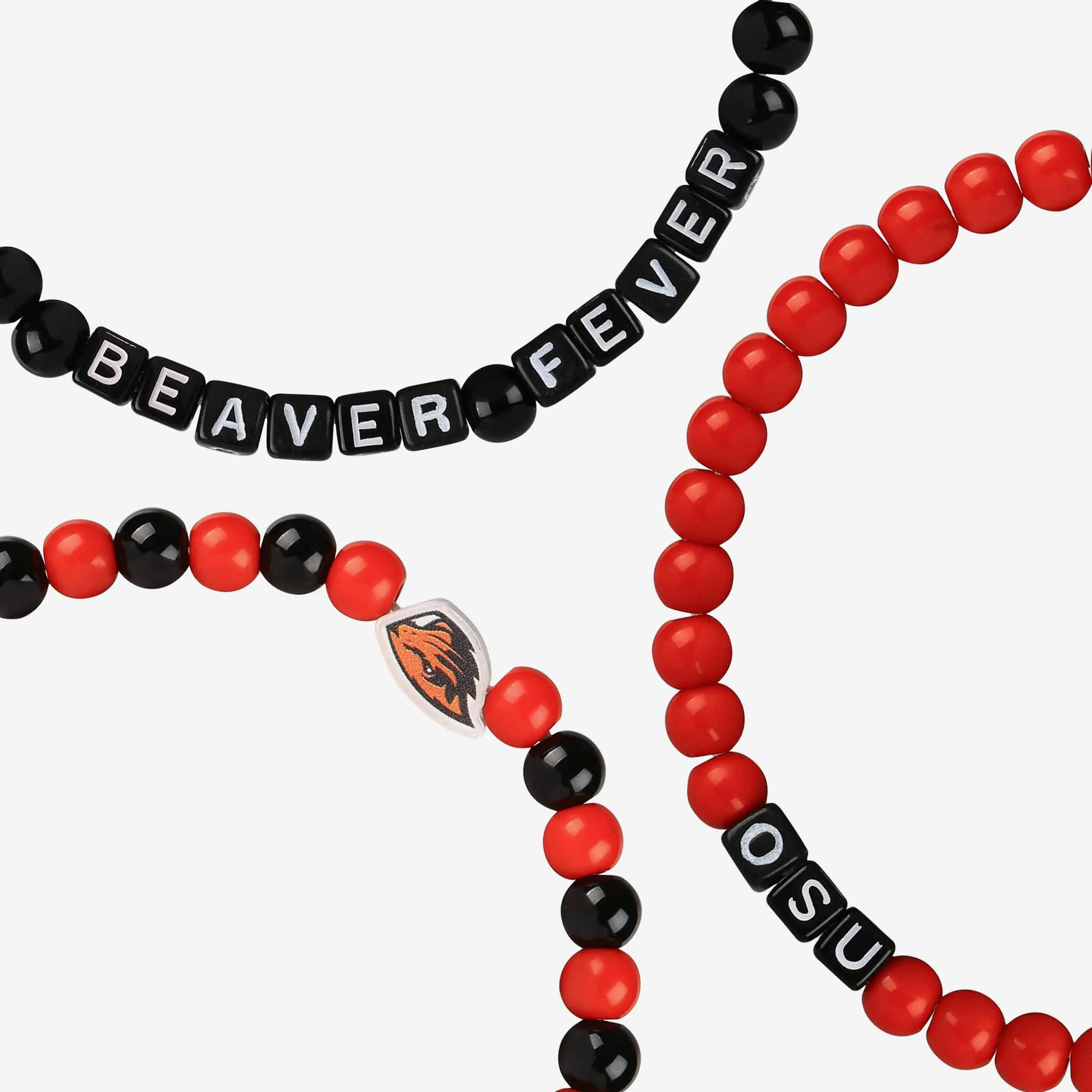 Oregon State Beavers 3 Pack Beaded Friendship Bracelet