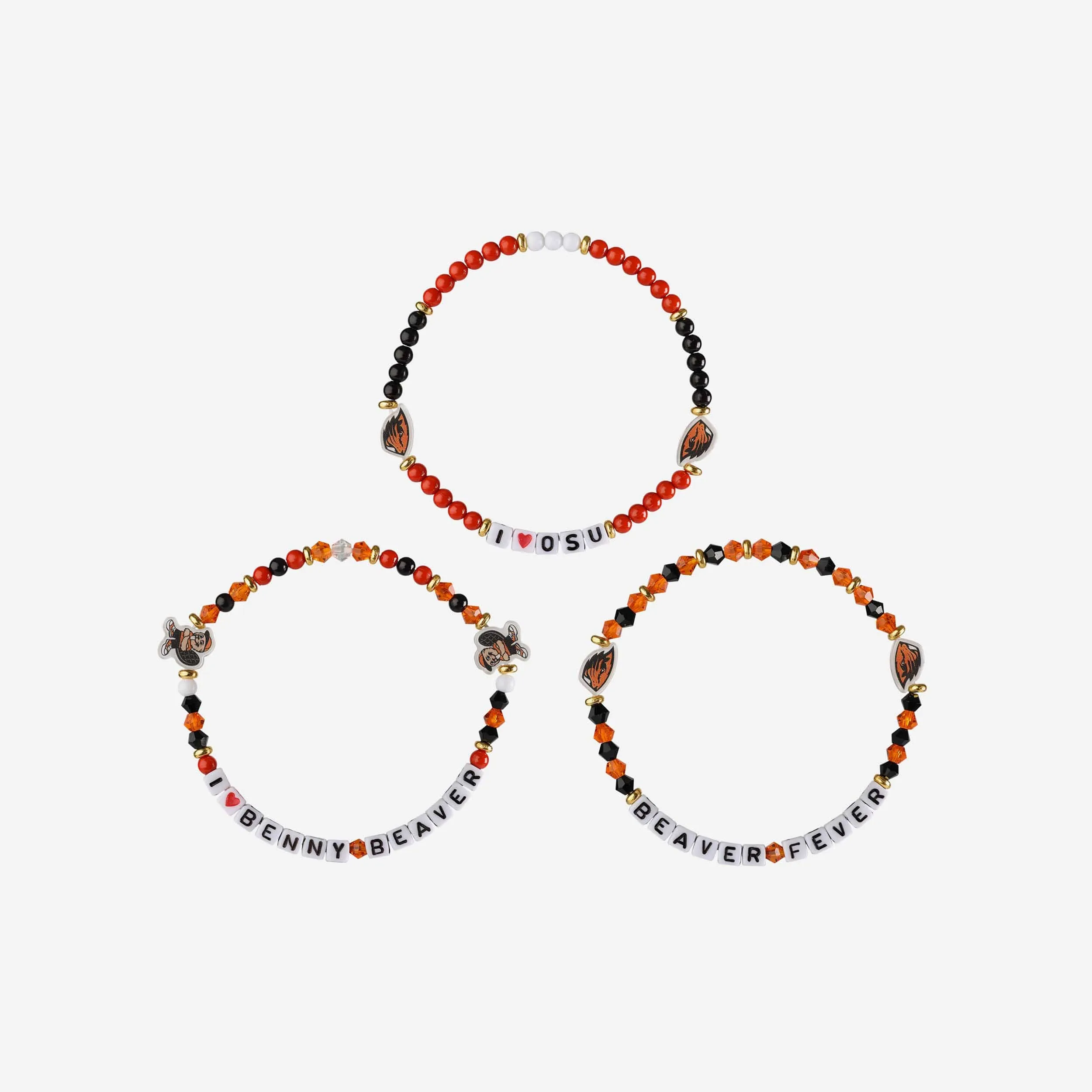 Oregon State Beavers 3 Pack Friendship Bracelet