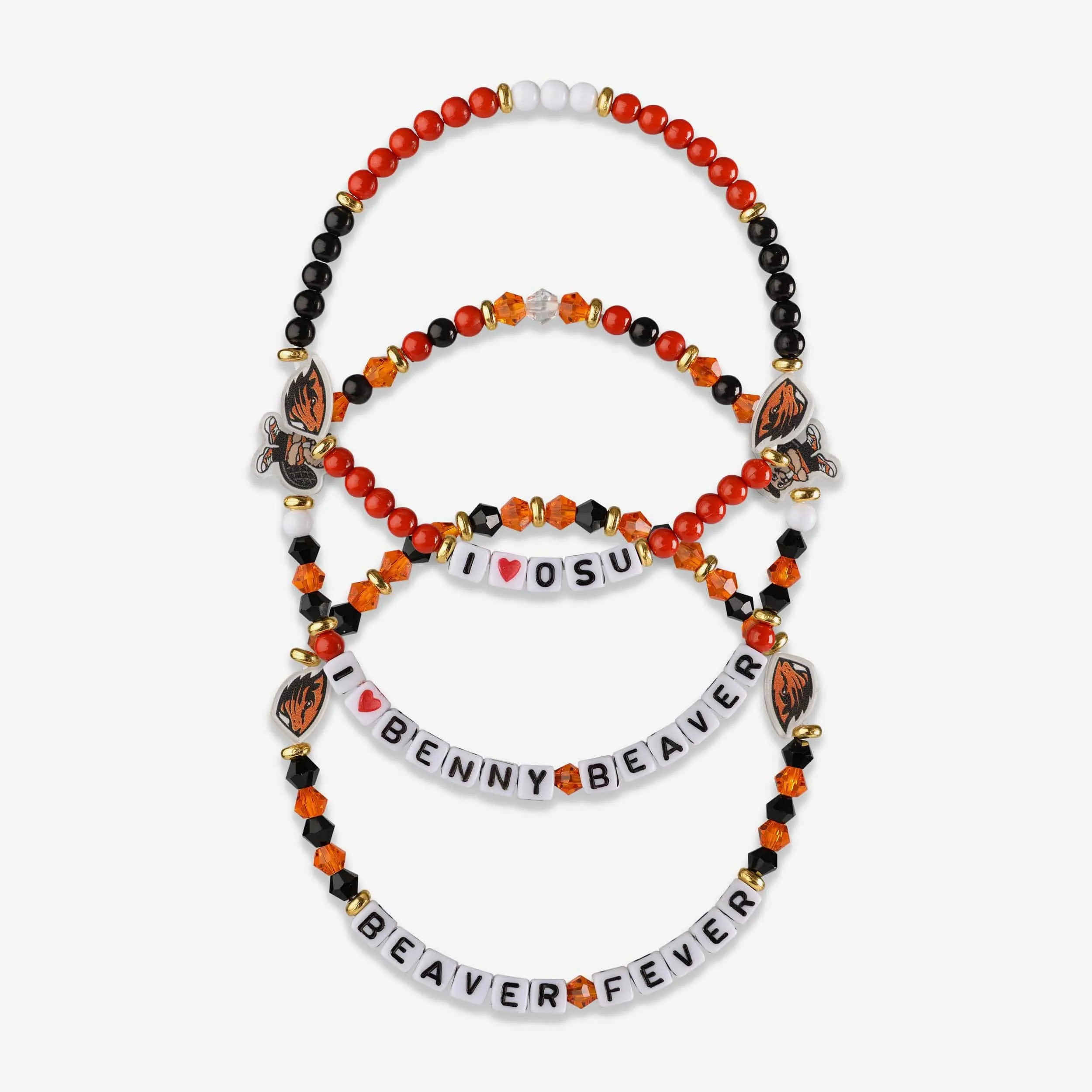 Oregon State Beavers 3 Pack Friendship Bracelet