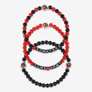 Ottawa Senators 3 Pack Beaded Friendship Bracelet