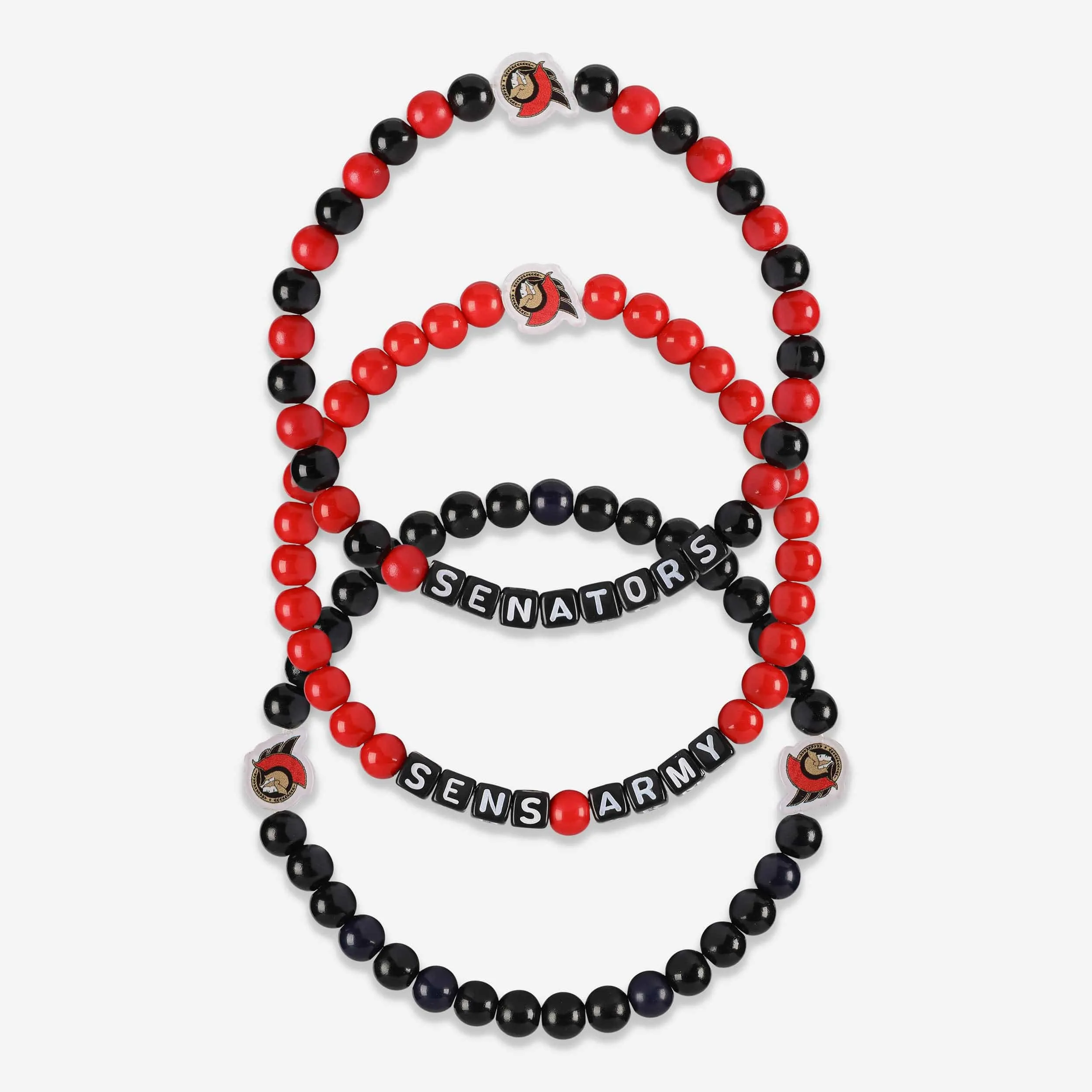 Ottawa Senators 3 Pack Beaded Friendship Bracelet