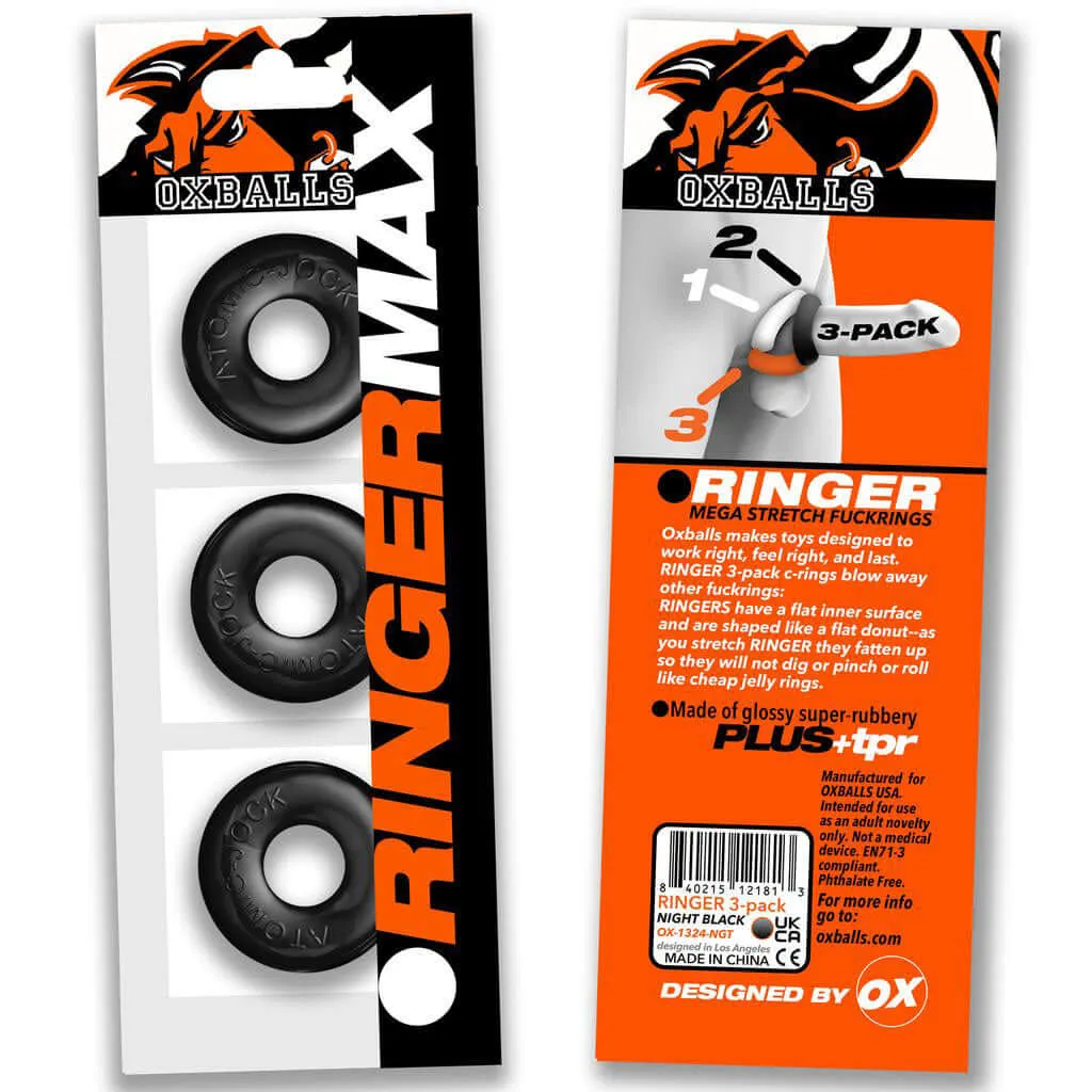 Oxballs Ringer Max 3-Pack - Black