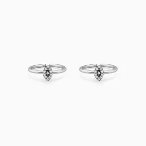 Oxidised Silver Chaitanya Evil Eye Toe Rings
