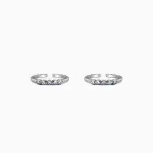 Oxidised Silver Nithyam Toe Rings