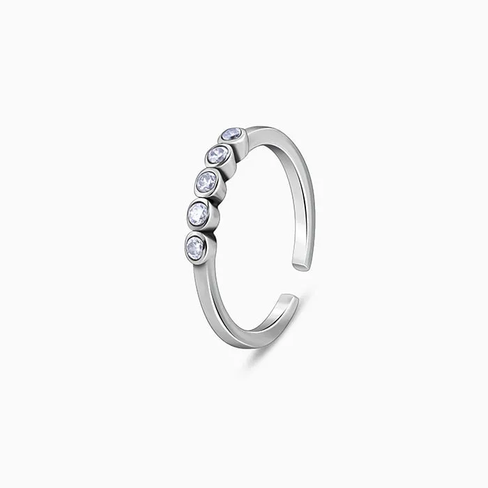 Oxidised Silver Nithyam Toe Rings