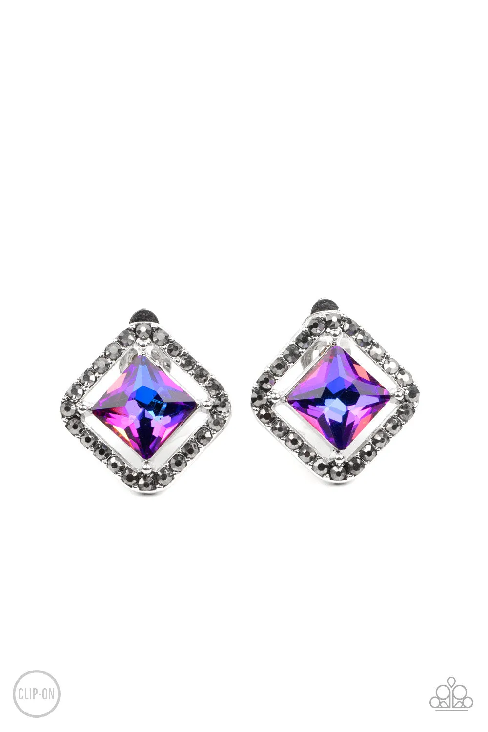 Paparazzi Cosmic Catwalk - Purple Clip-On Earrings