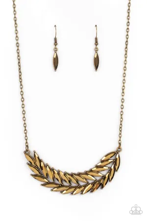PAPARAZZI  Flight of FANCINESS - Brass Necklace