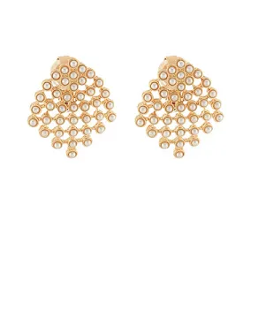 Pearl Cascade Clip On Earrings