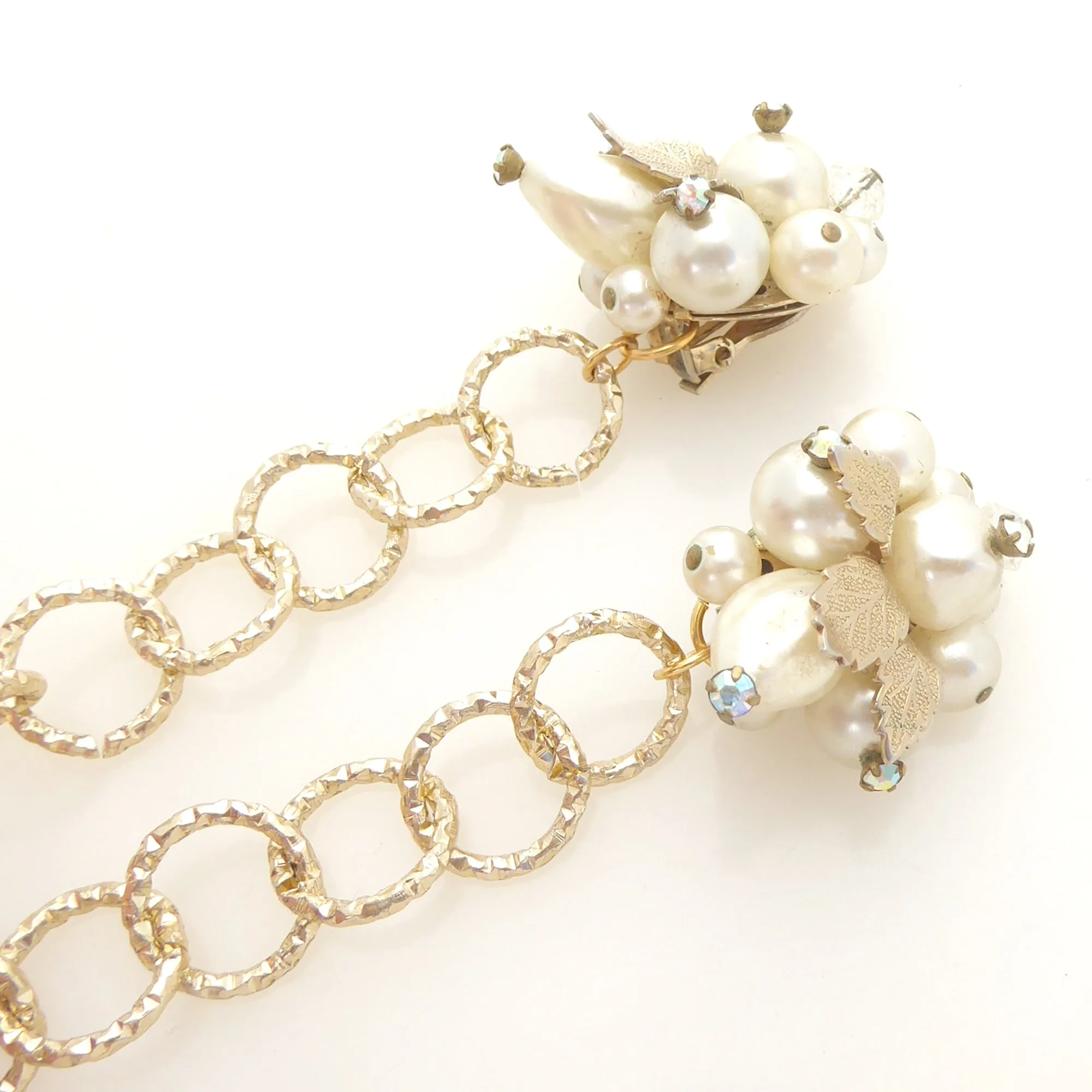 Pearl cluster earrings