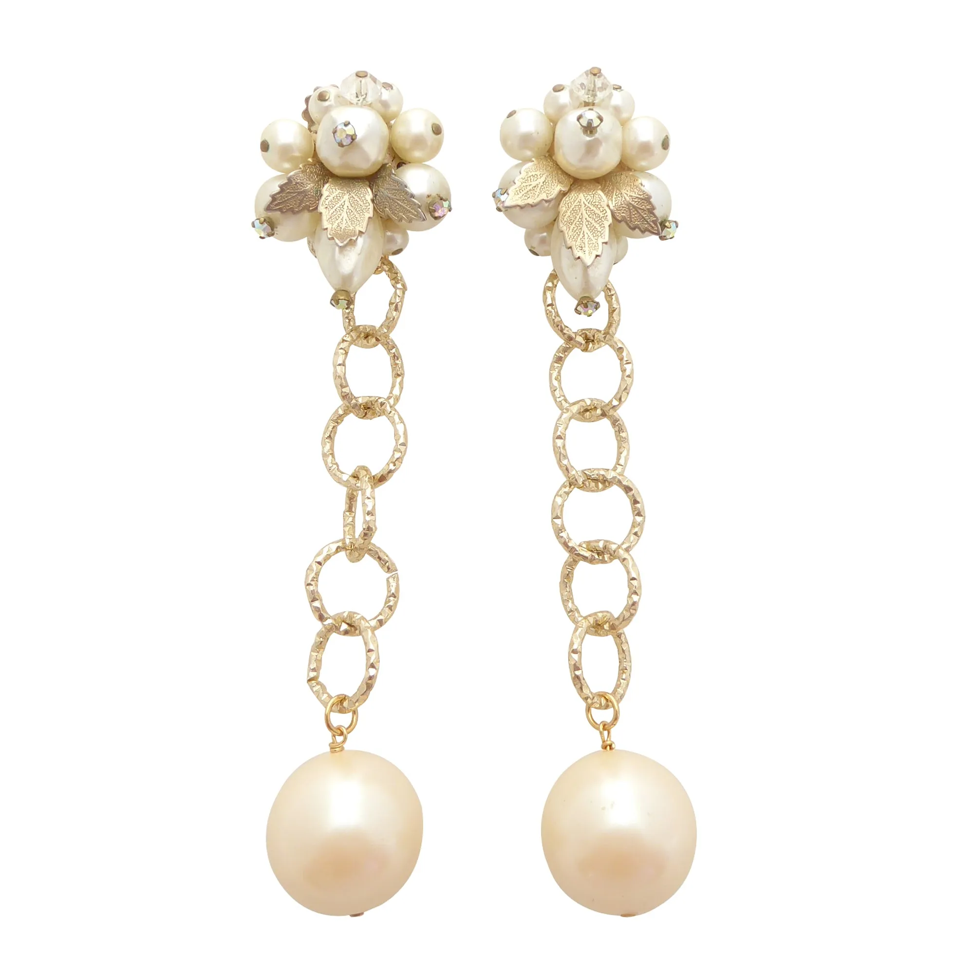 Pearl cluster earrings