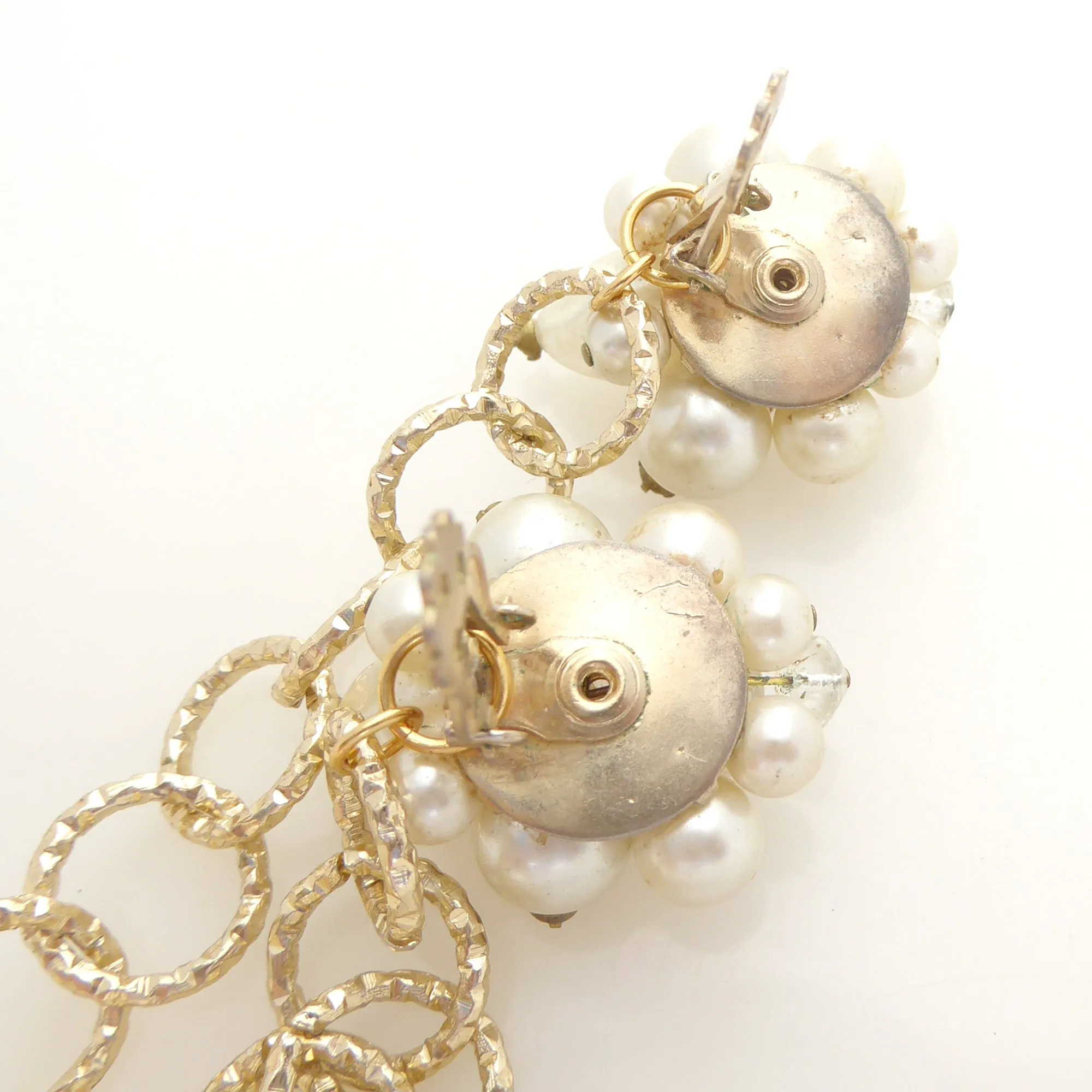Pearl cluster earrings