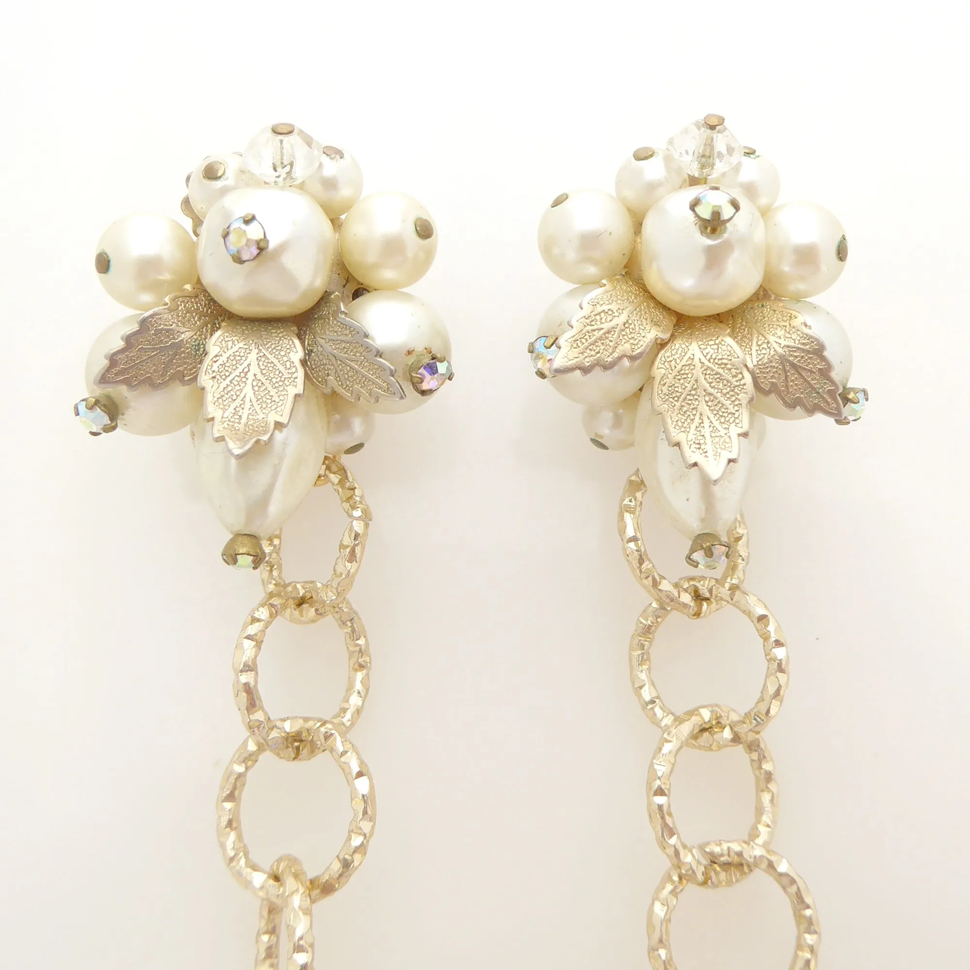 Pearl cluster earrings