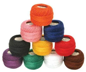 Perle #8 Coloured Cotton Thin Pack of 10