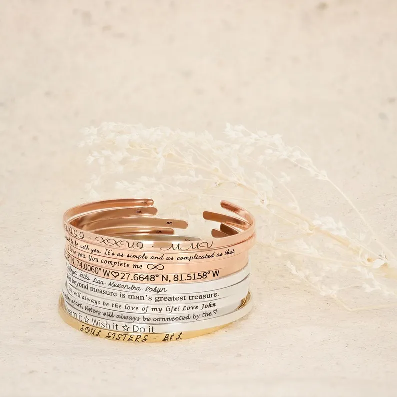 Personalized Engraved Bangle for Women