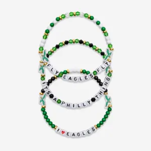 Philadelphia Eagles Kelly Green 3 Pack Friendship Bracelet