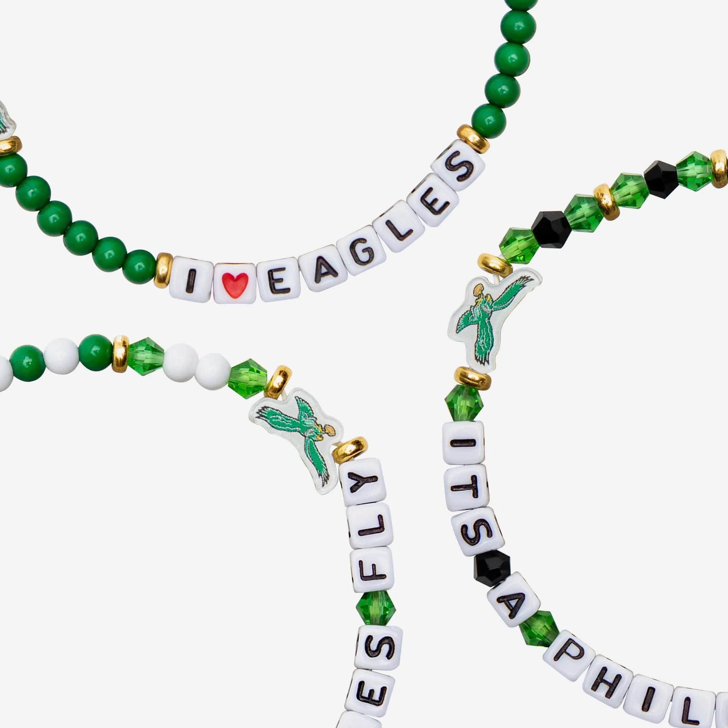 Philadelphia Eagles Kelly Green 3 Pack Friendship Bracelet