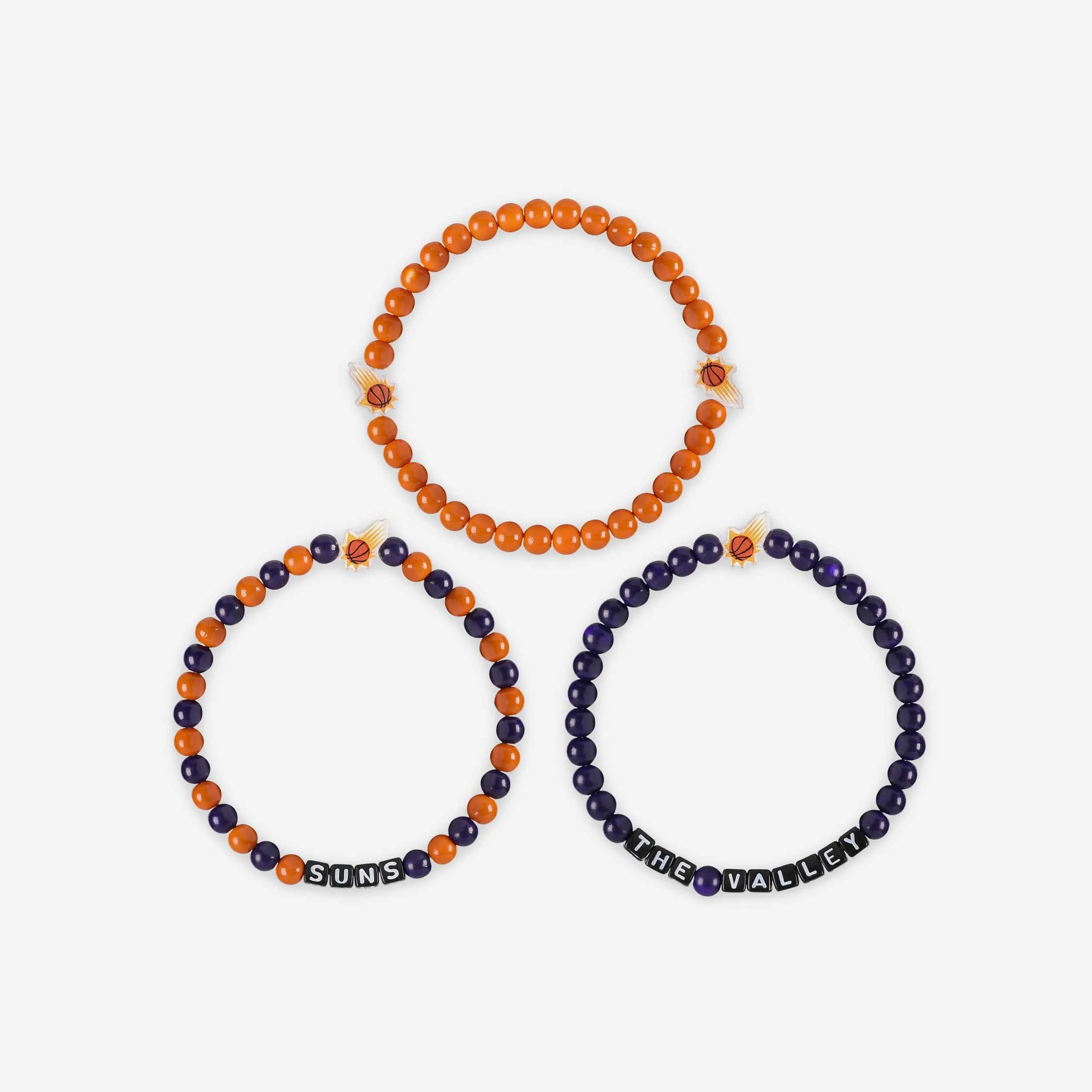Phoenix Suns 3 Pack Beaded Friendship Bracelet