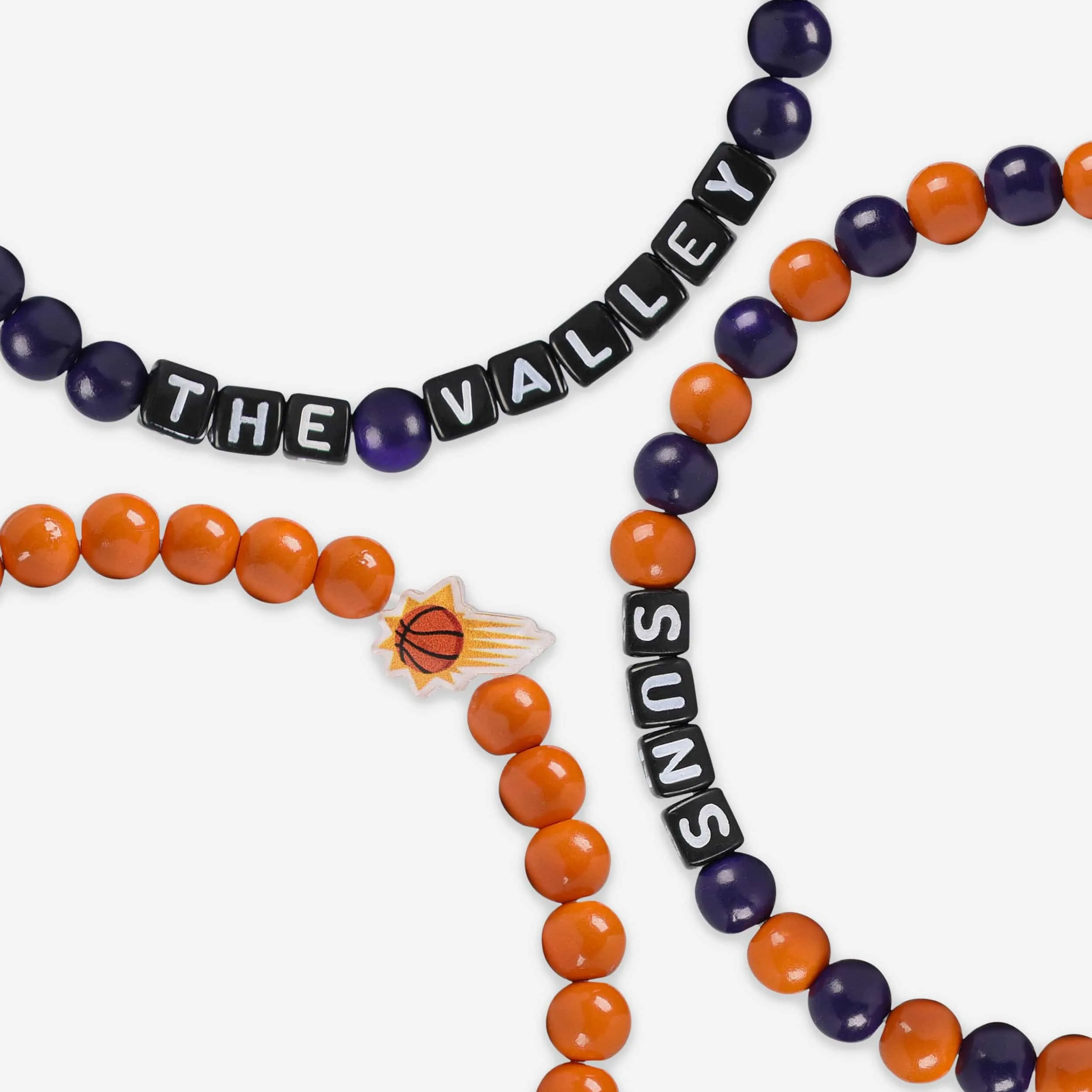 Phoenix Suns 3 Pack Beaded Friendship Bracelet