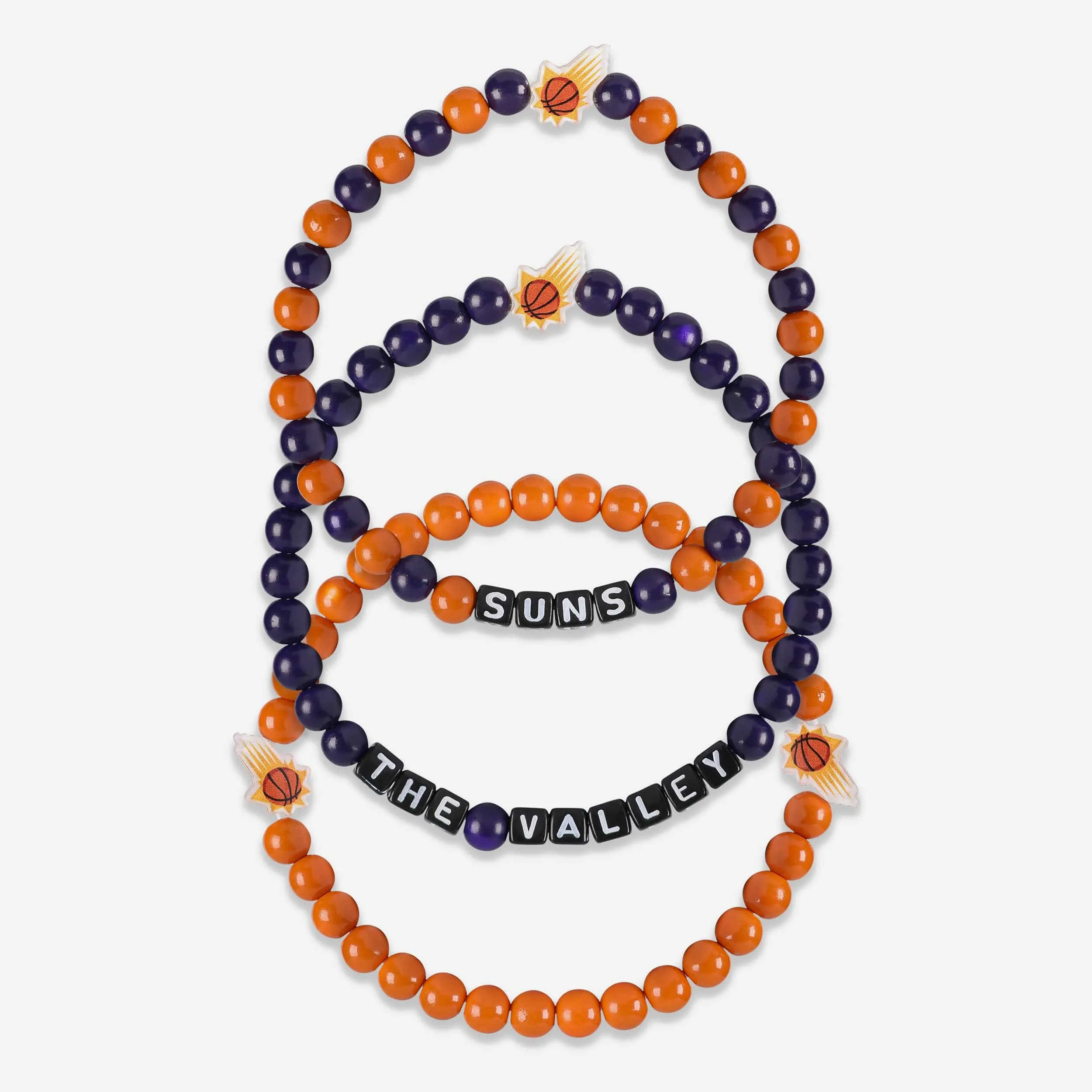Phoenix Suns 3 Pack Beaded Friendship Bracelet