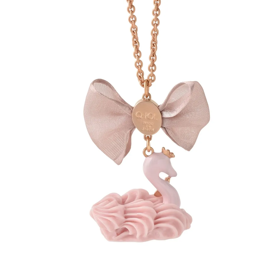 Pink Swan Cream Cake Necklace【Japan Jewelry】