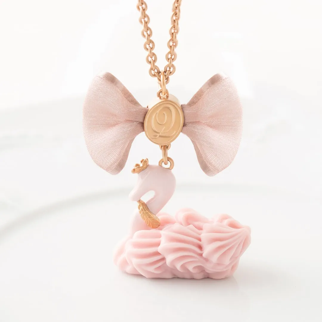 Pink Swan Cream Cake Necklace【Japan Jewelry】