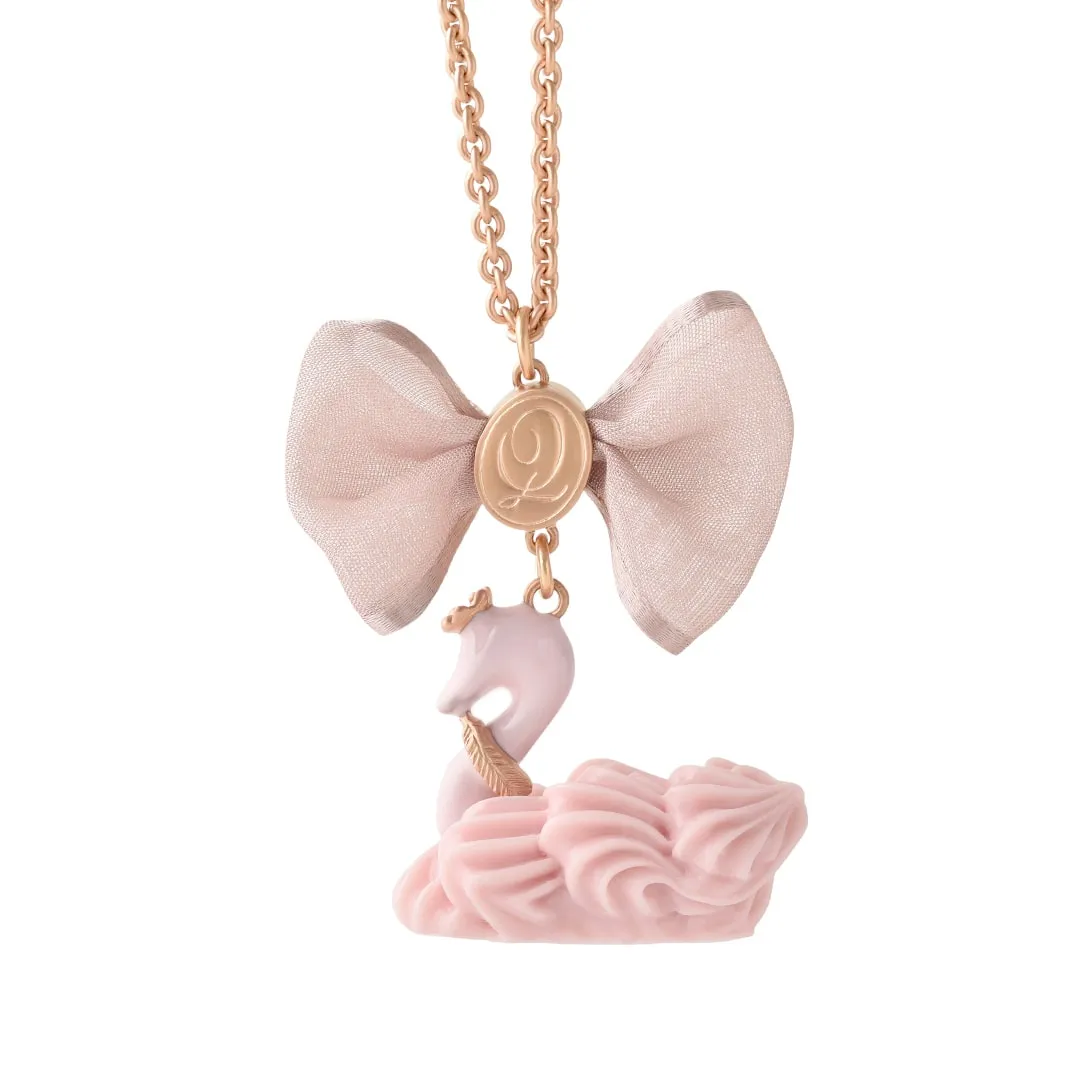 Pink Swan Cream Cake Necklace【Japan Jewelry】