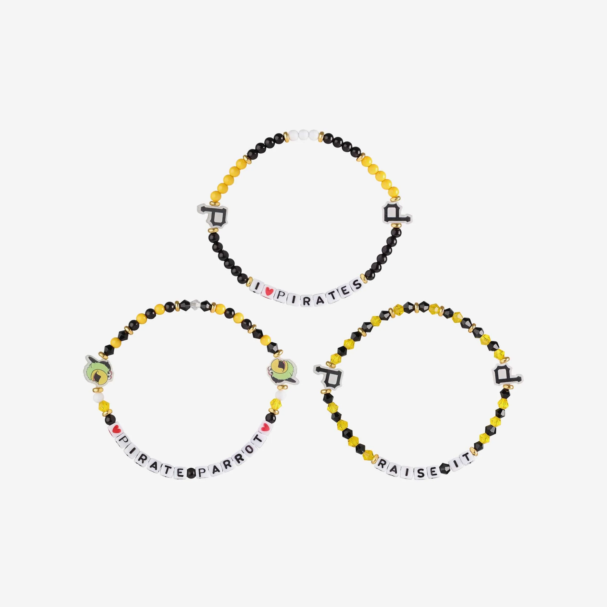 Pittsburgh Pirates 3 Pack Friendship Bracelet
