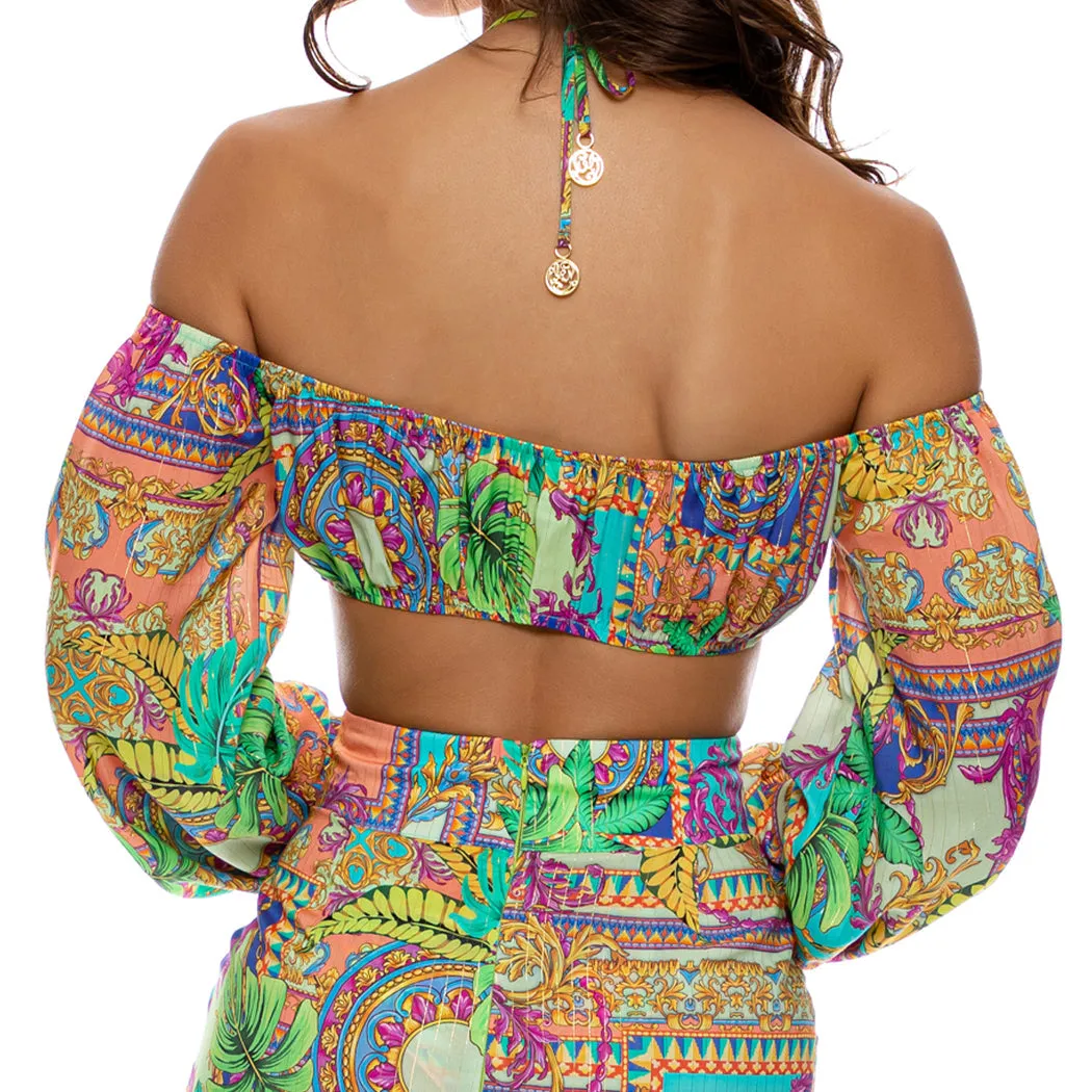 POSITANO - Ring Tie Crop Top