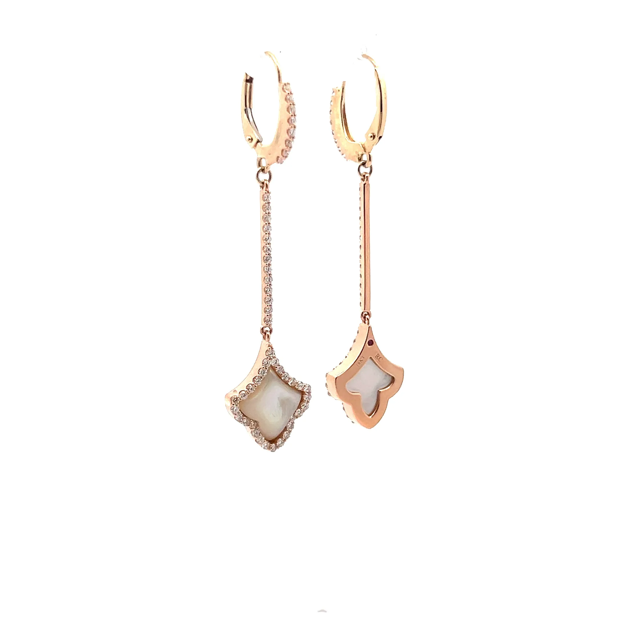 Pre-Owned Roberto Coin Art Deco Drop Earrings